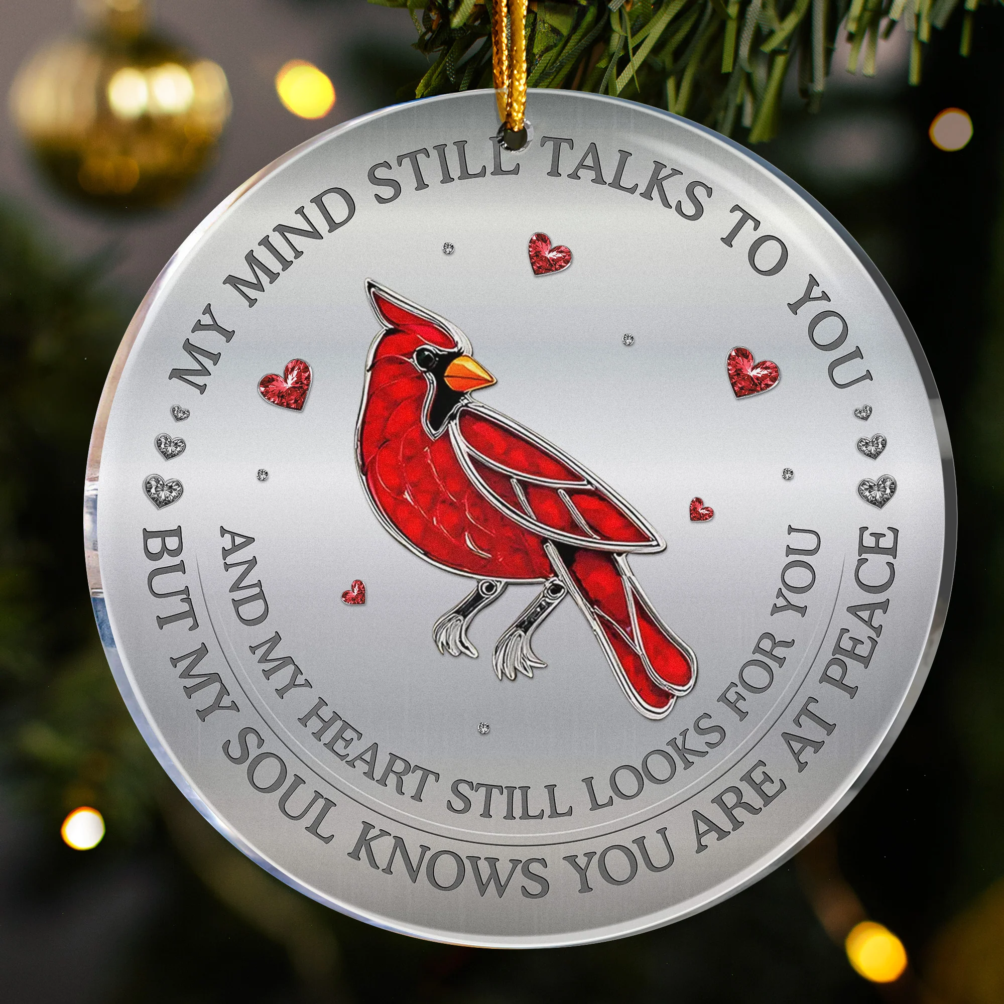 My Mind Still Talks To You And My Heart Still Looks For You - Acrylic Ornament - Image 8