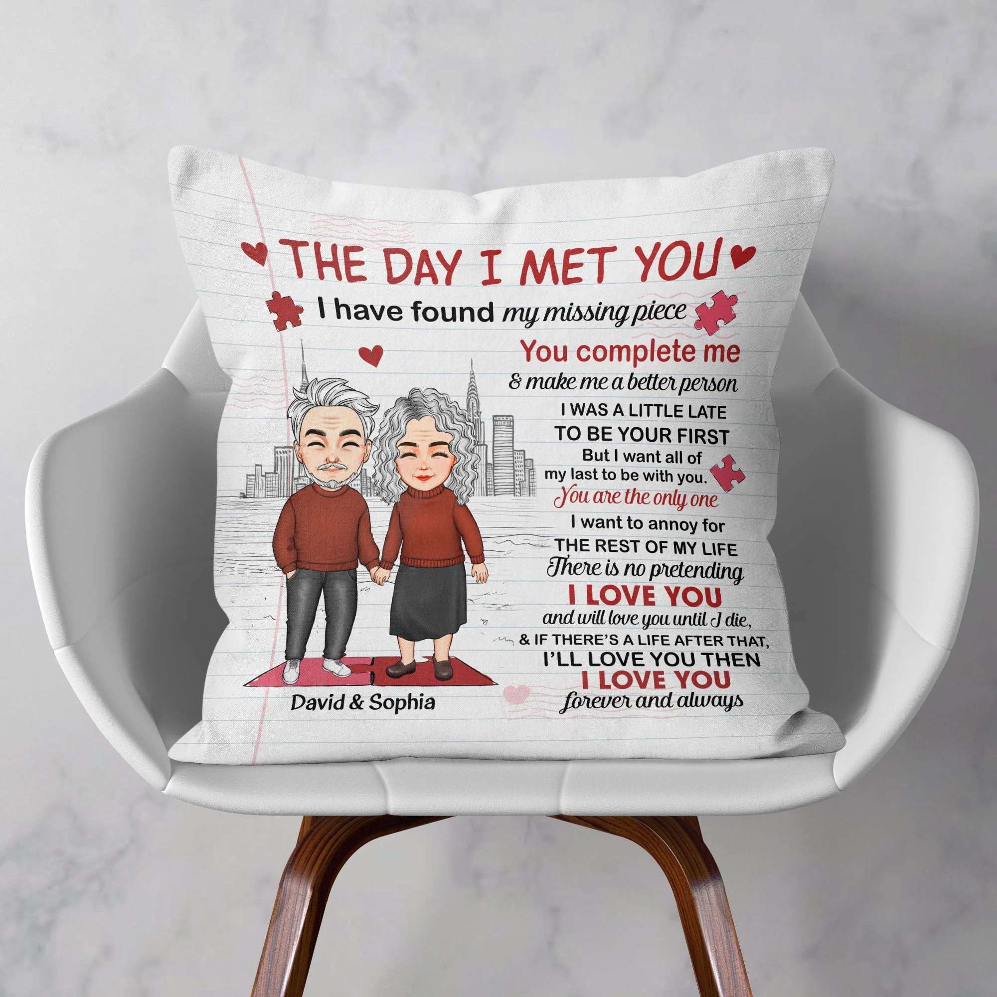 My Missing Piece - Personalized Pillow (Insert Included) - Image 2
