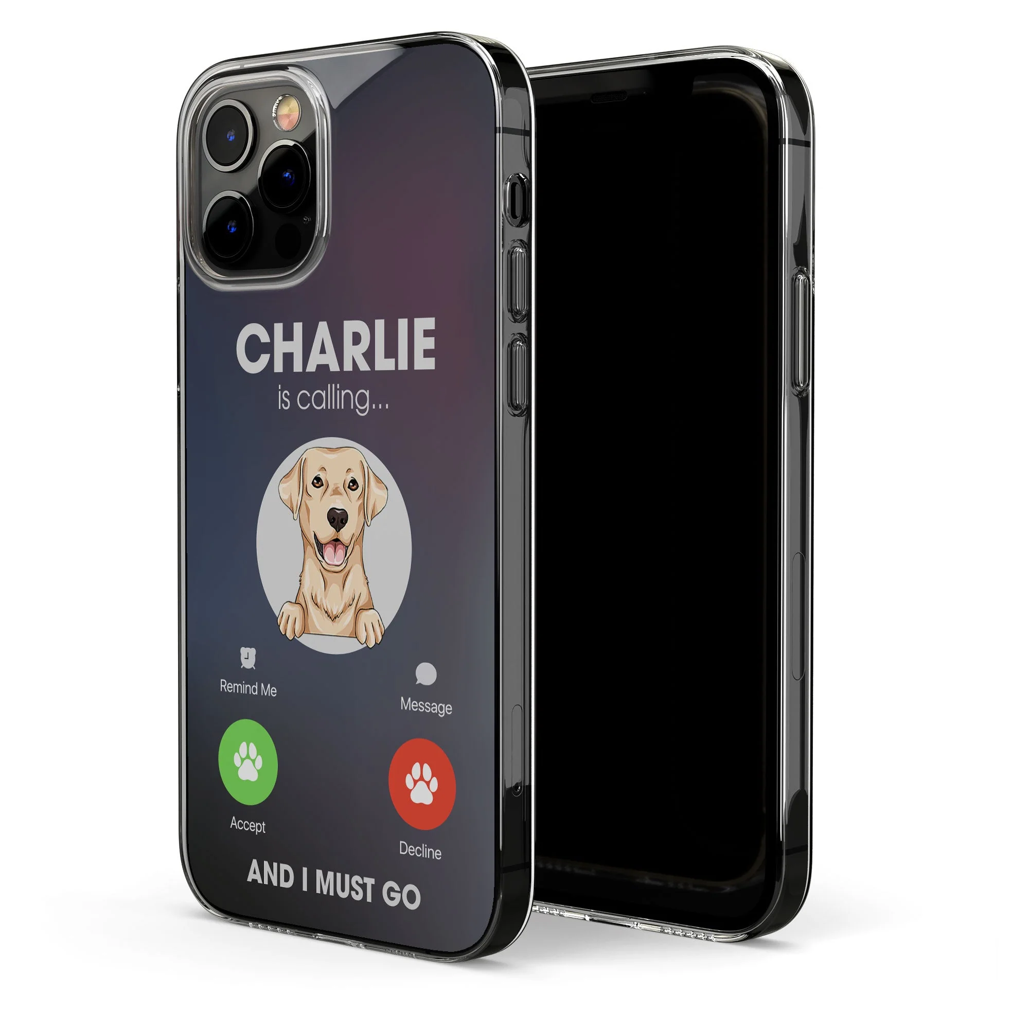 My Pet Is Calling And I Must Go - Personalized Clear Phone Case - Image 2