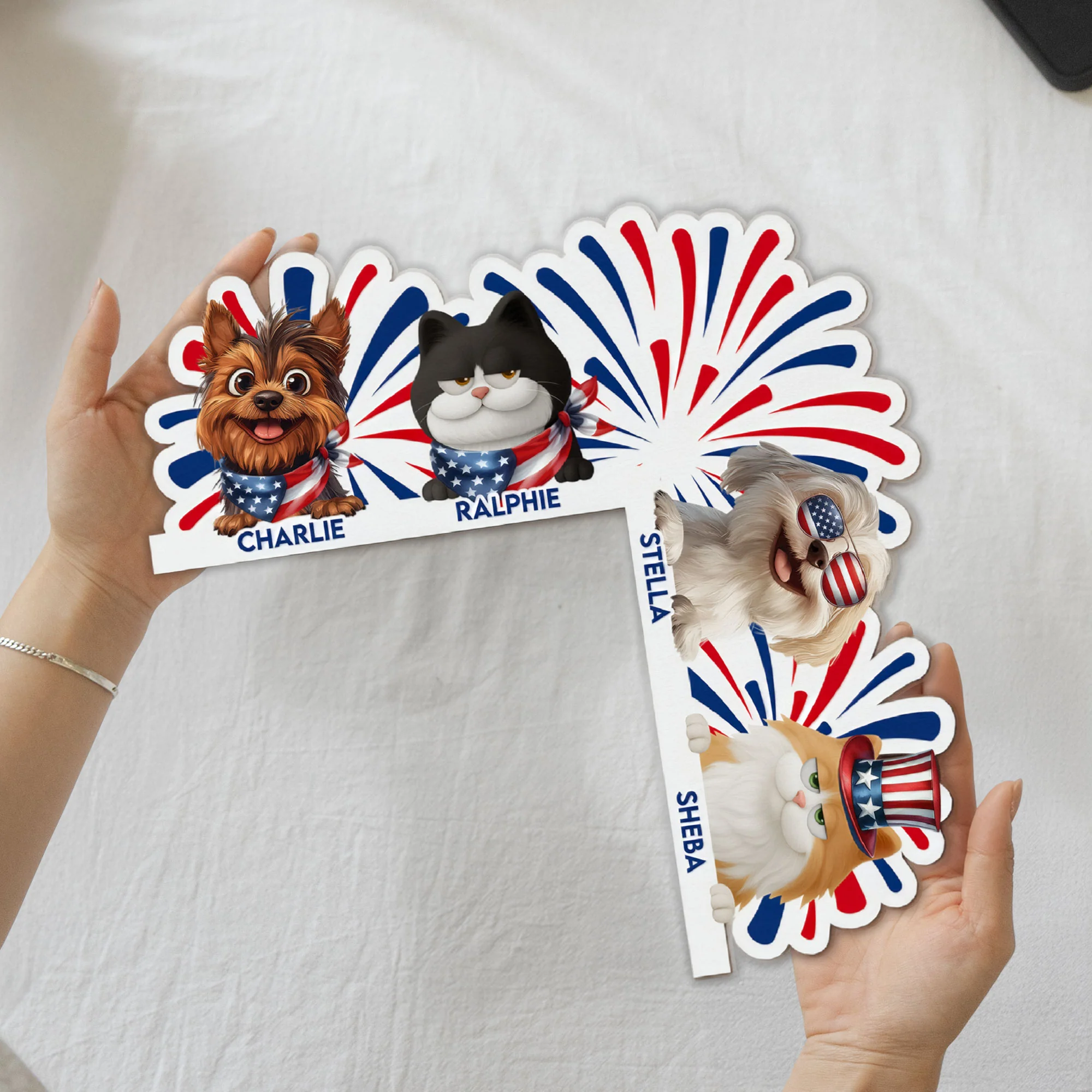 My Pets Are Waiting For America’s 250th - Personalized Door Corner Wood Sign - Image 3