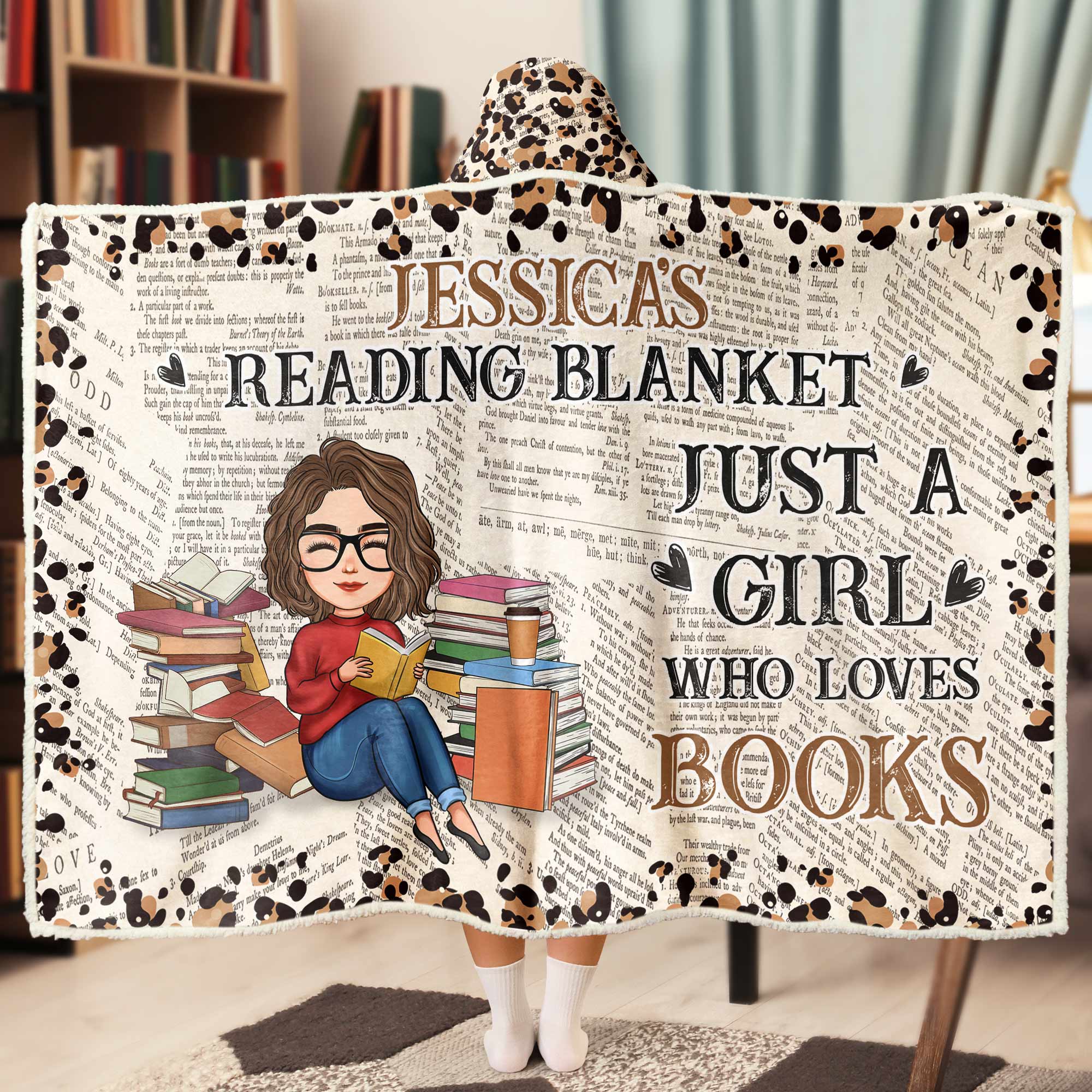 My Reading Blanket - Personalized Wearable Blanket Hoodie - Image 2