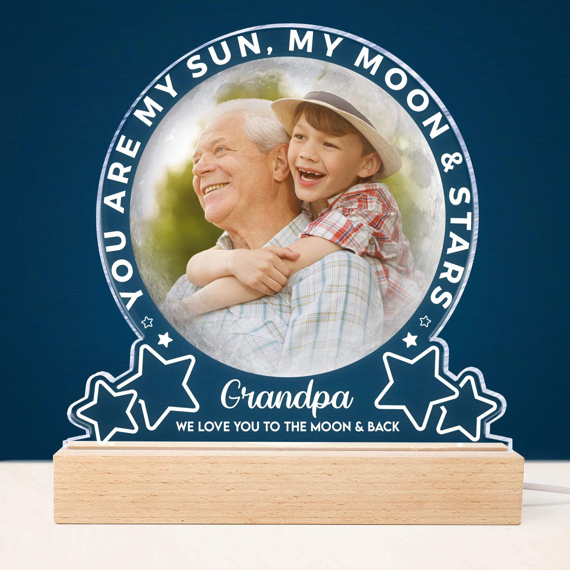 My Sun, My Moon & Stars - Personalized LED Light - Birthday Gift For Dad, Mom, Grandpa, Grandma - Image 2