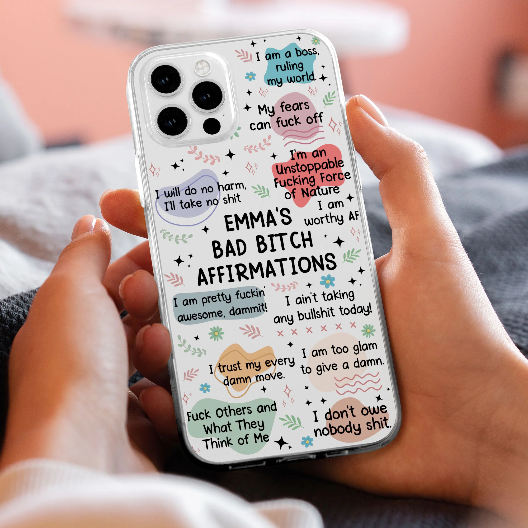 My Swear Affirmations - Self Gift, Gifts For Daughter, Friends - Personalized Clear Phone Case - Image 3