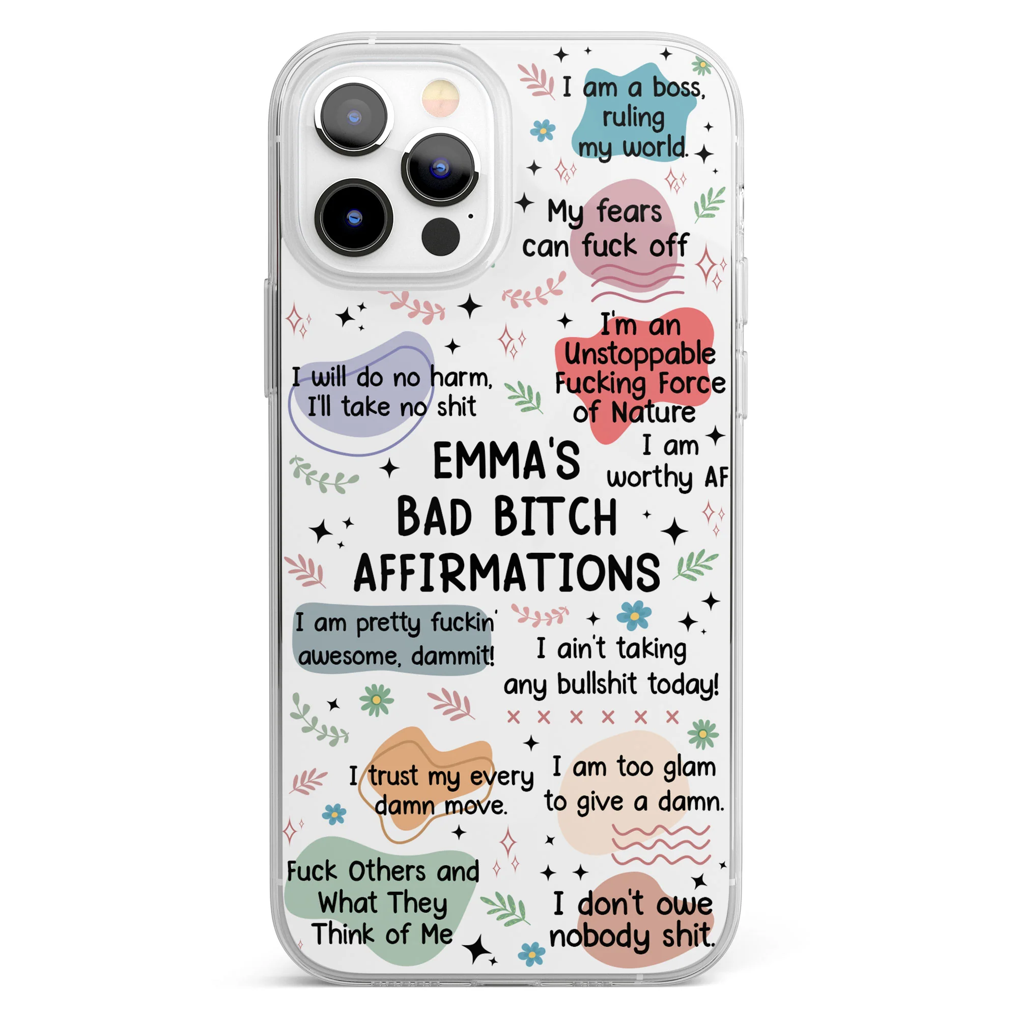 My Swear Affirmations - Self Gift, Gifts For Daughter, Friends - Personalized Clear Phone Case - Image 4