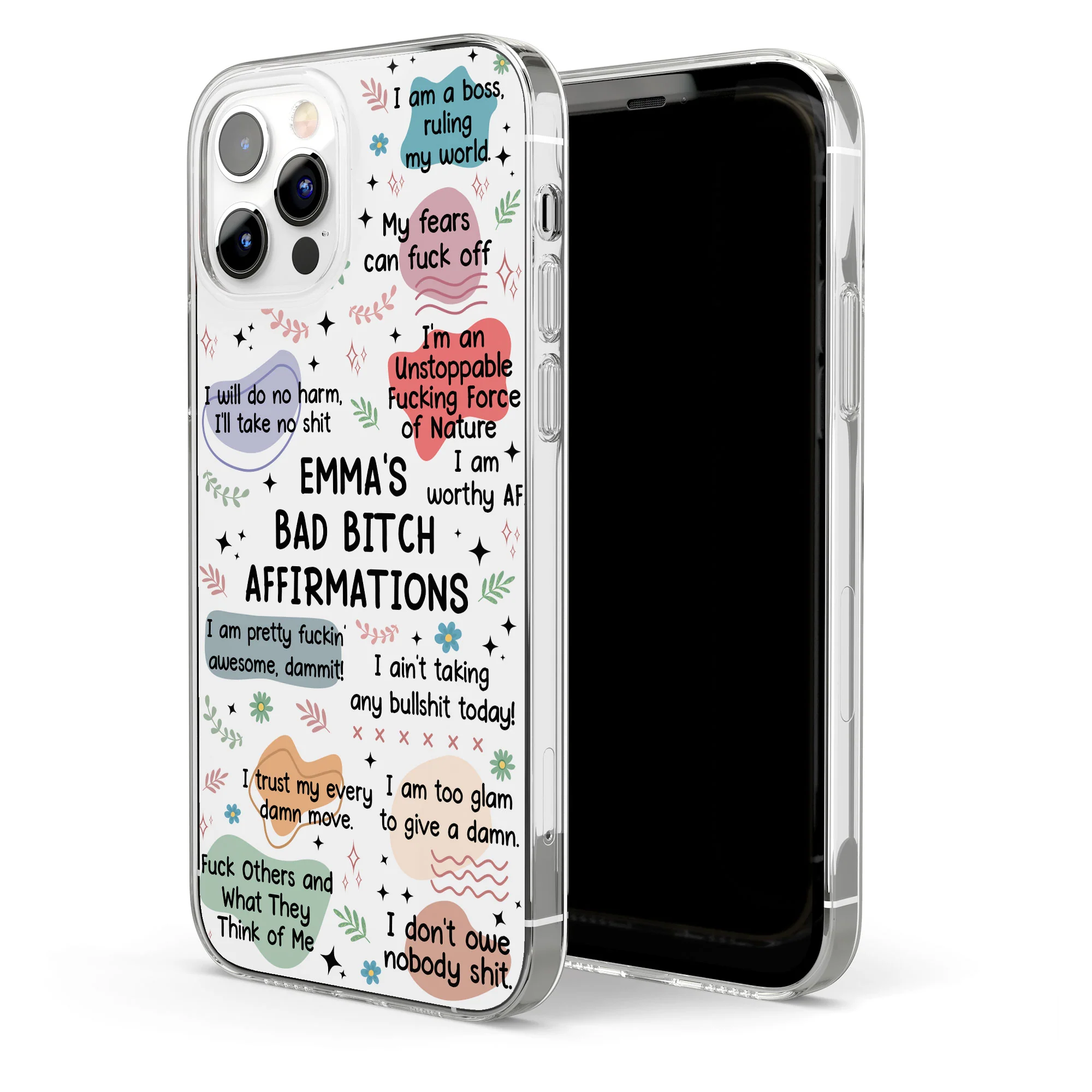 My Swear Affirmations - Self Gift, Gifts For Daughter, Friends - Personalized Clear Phone Case - Image 5