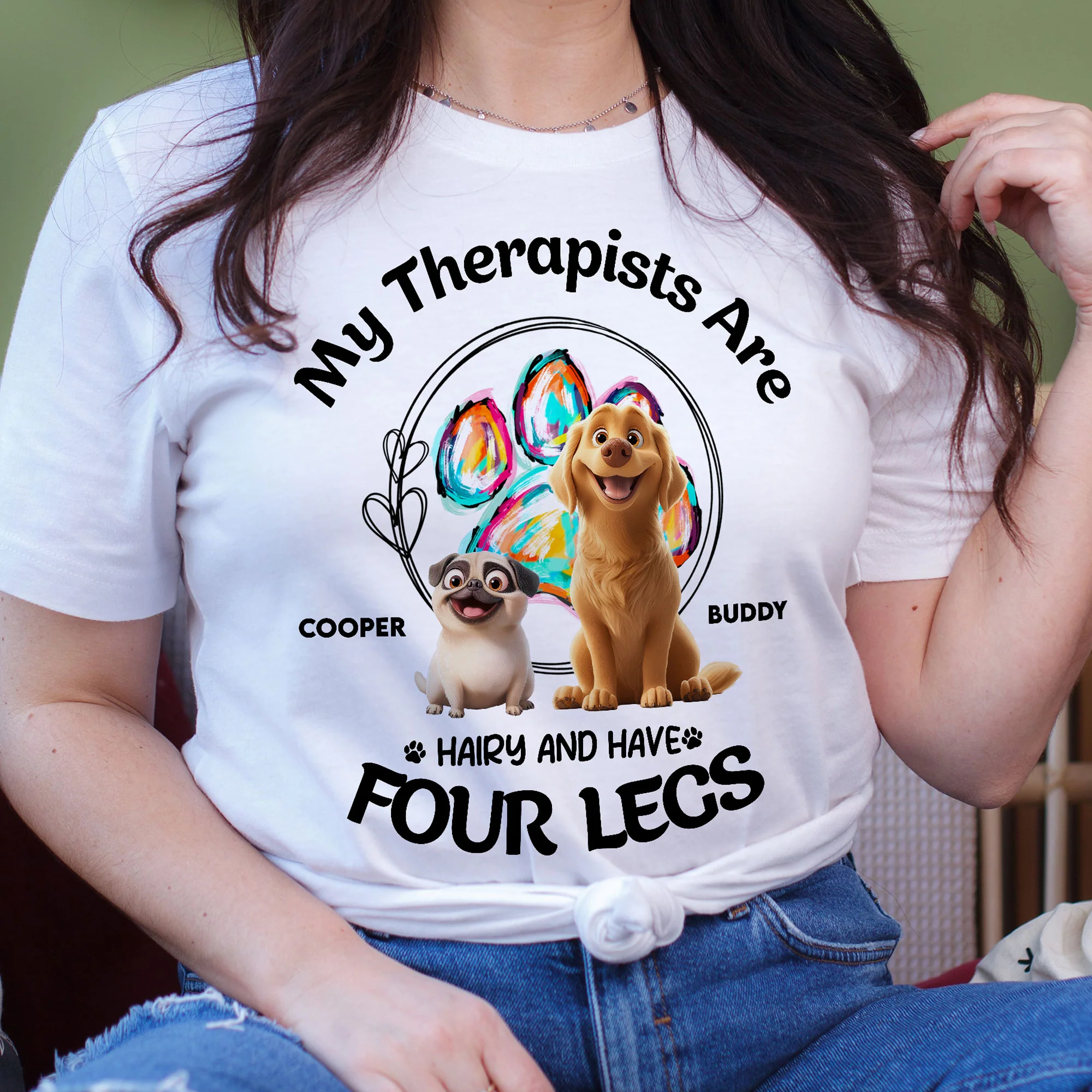 My Therapist Has Four Legs - Personalized Shirt - Image 2