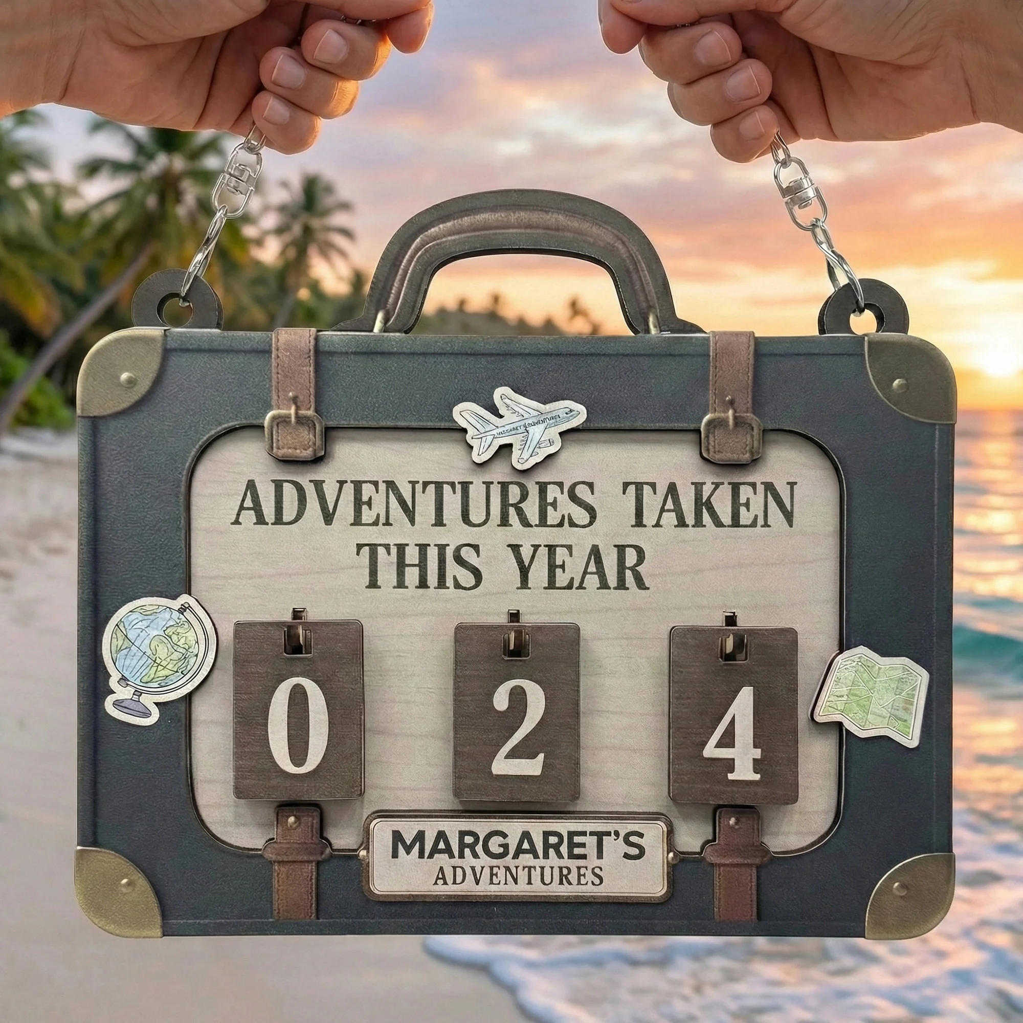 My Travel Log - Personalized Travel Tracker Sign - Image 3