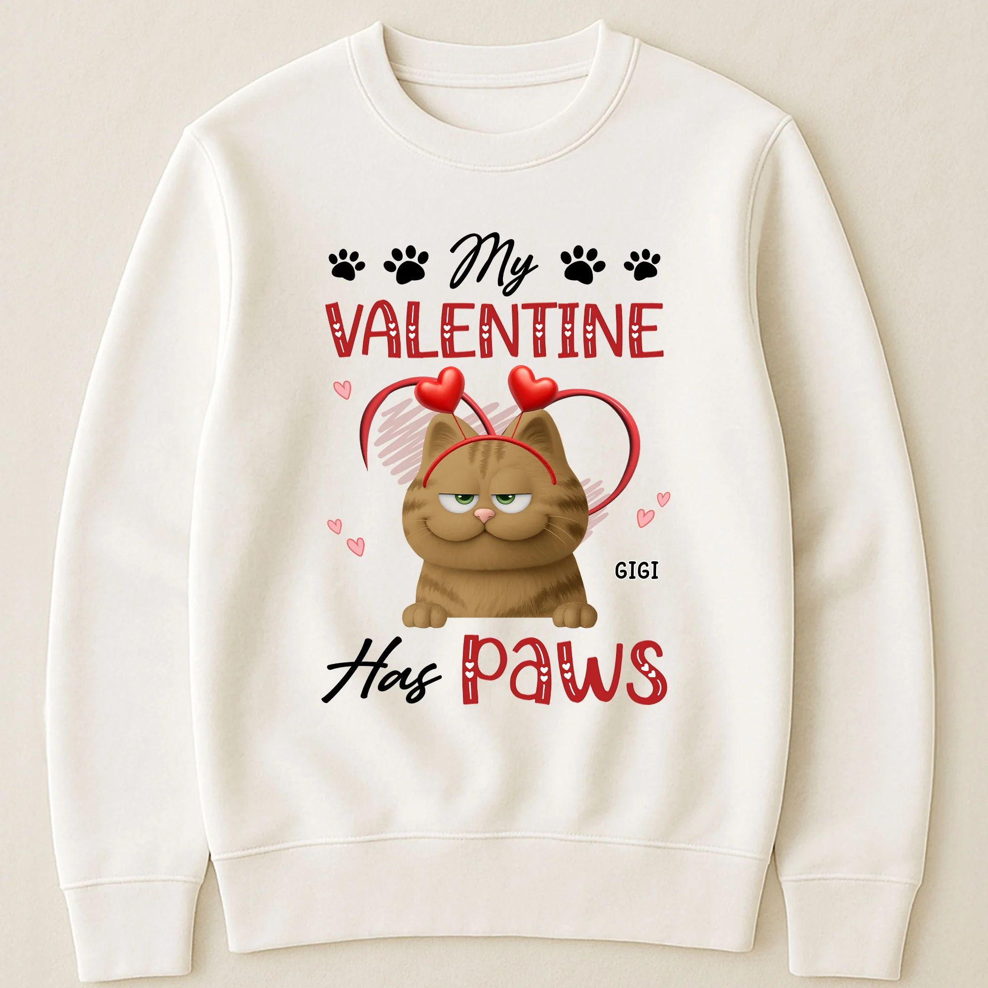 My Valentine Has Paws - Personalized Shirt - Image 3