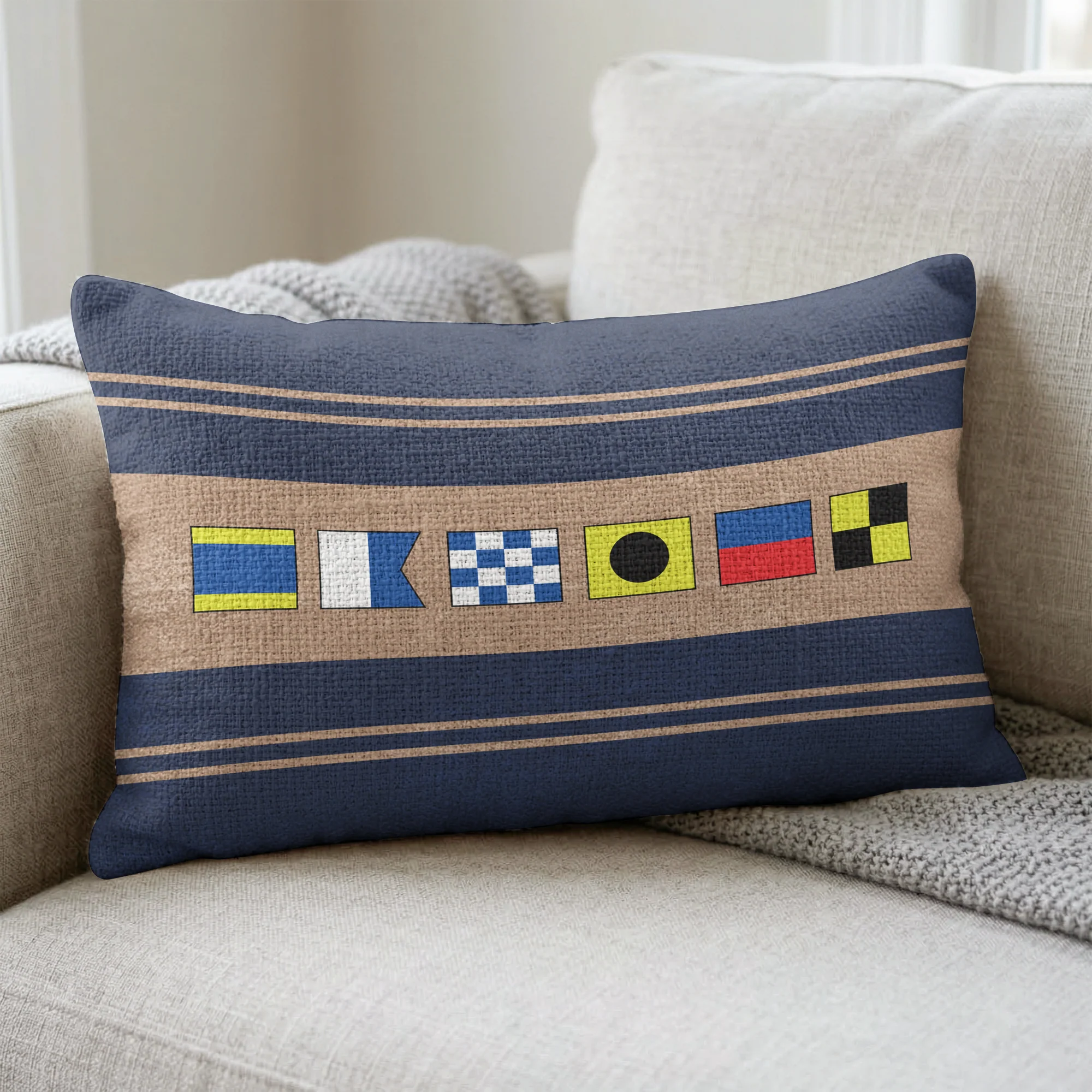 Name In Nautical Flags - Personalized Pillow Cover - Image 4