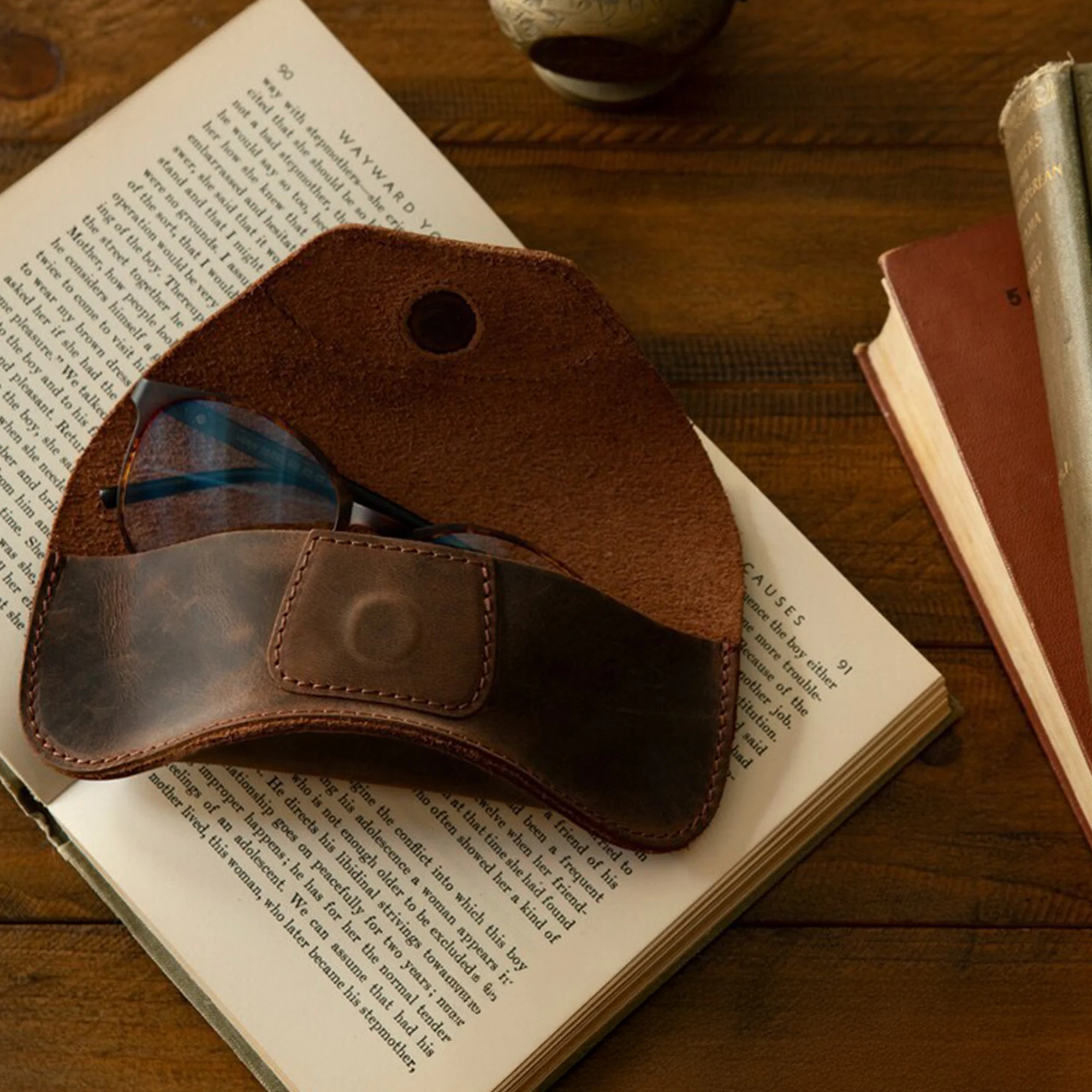 Name In Runes Viking - Personalized Leather Glasses Case - Image 6