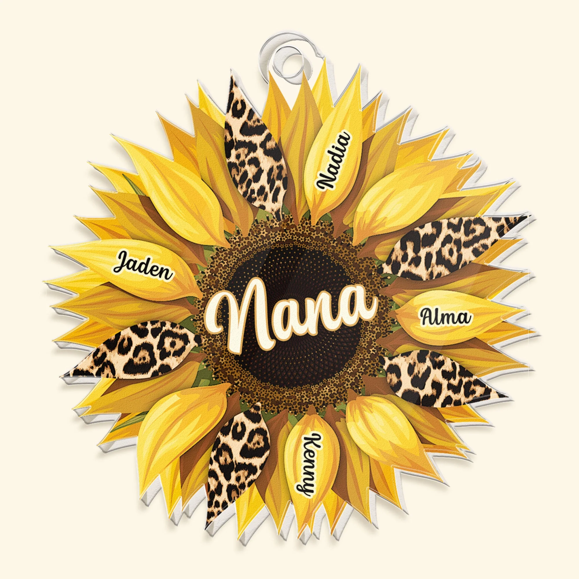 Nana Sunflower - Personalized Acrylic Keychain - Image 4