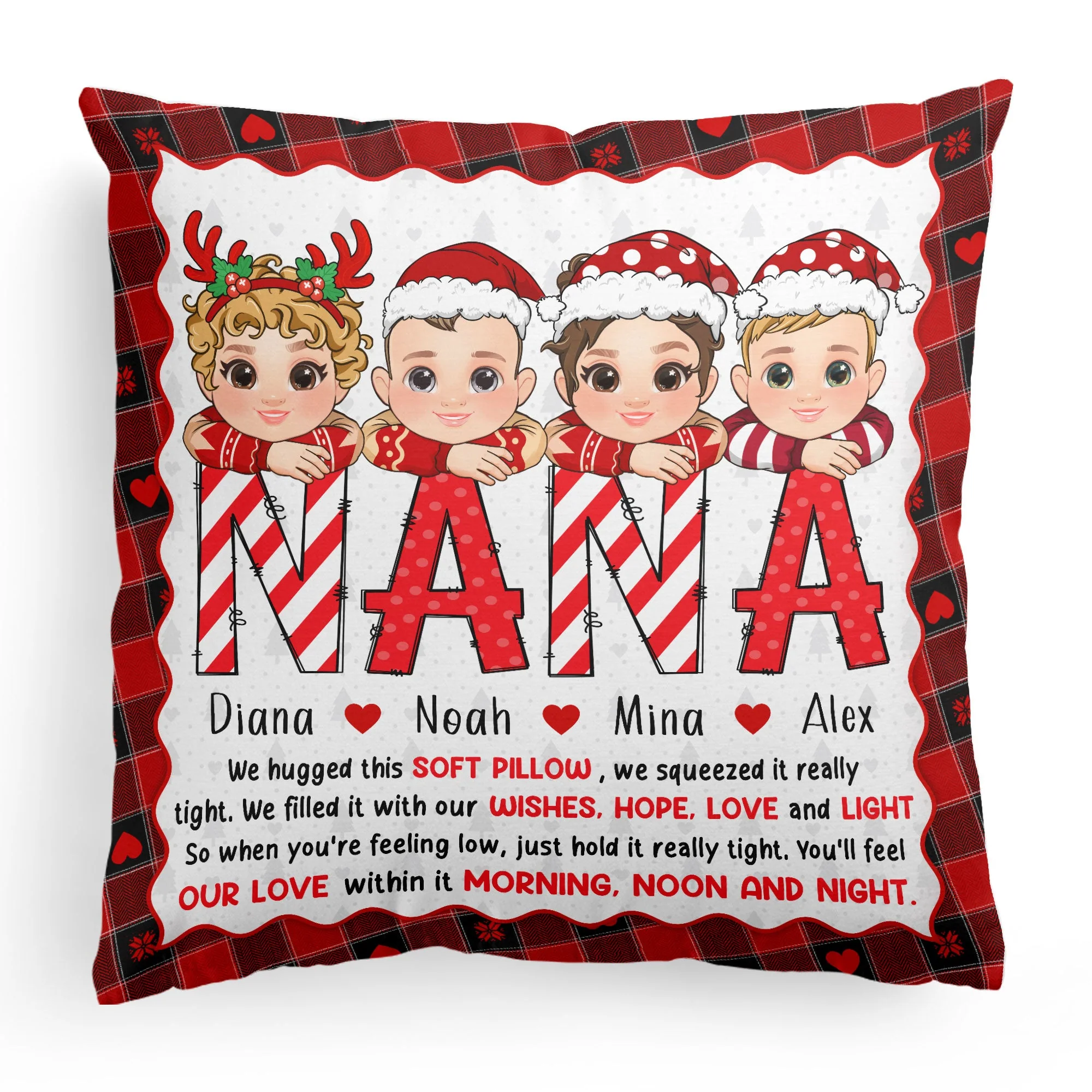 Nana We Hugged This Soft Pillow - Personalized Pillow (Insert Included) - Image 5