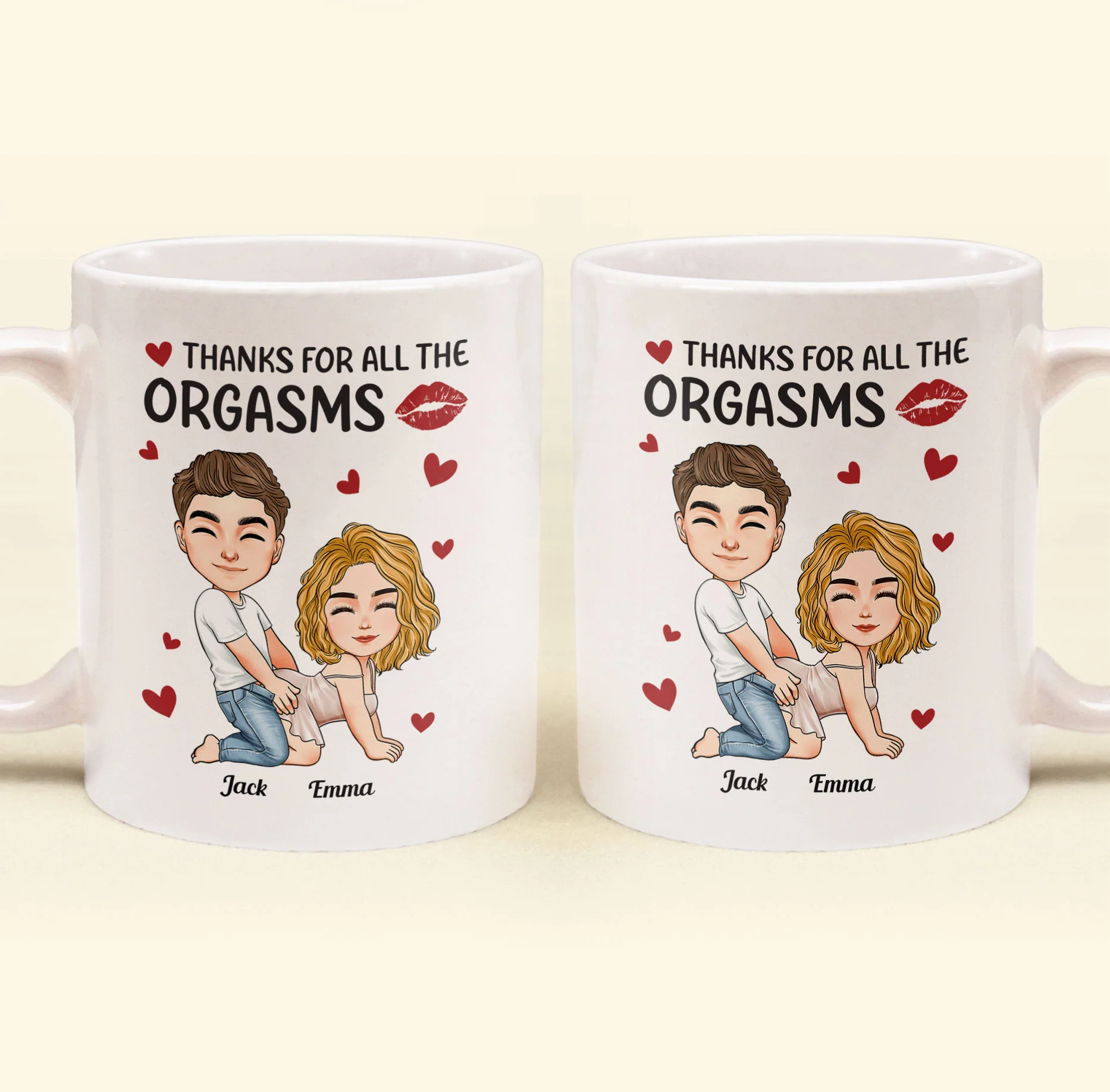 Naughty Couple Thanks For All The Orgasms - Personalized Mug - Image 3