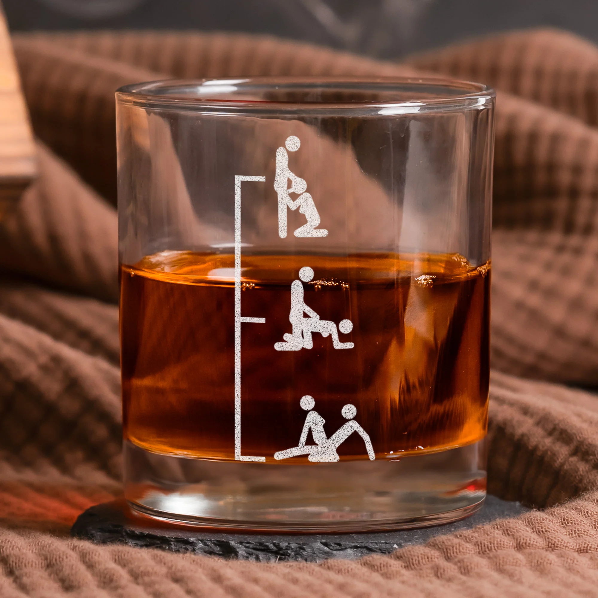 Naughty Gift For Husband, Boyfriend Customize With Hidden Message - Personalized Whiskey Glass - Image 2