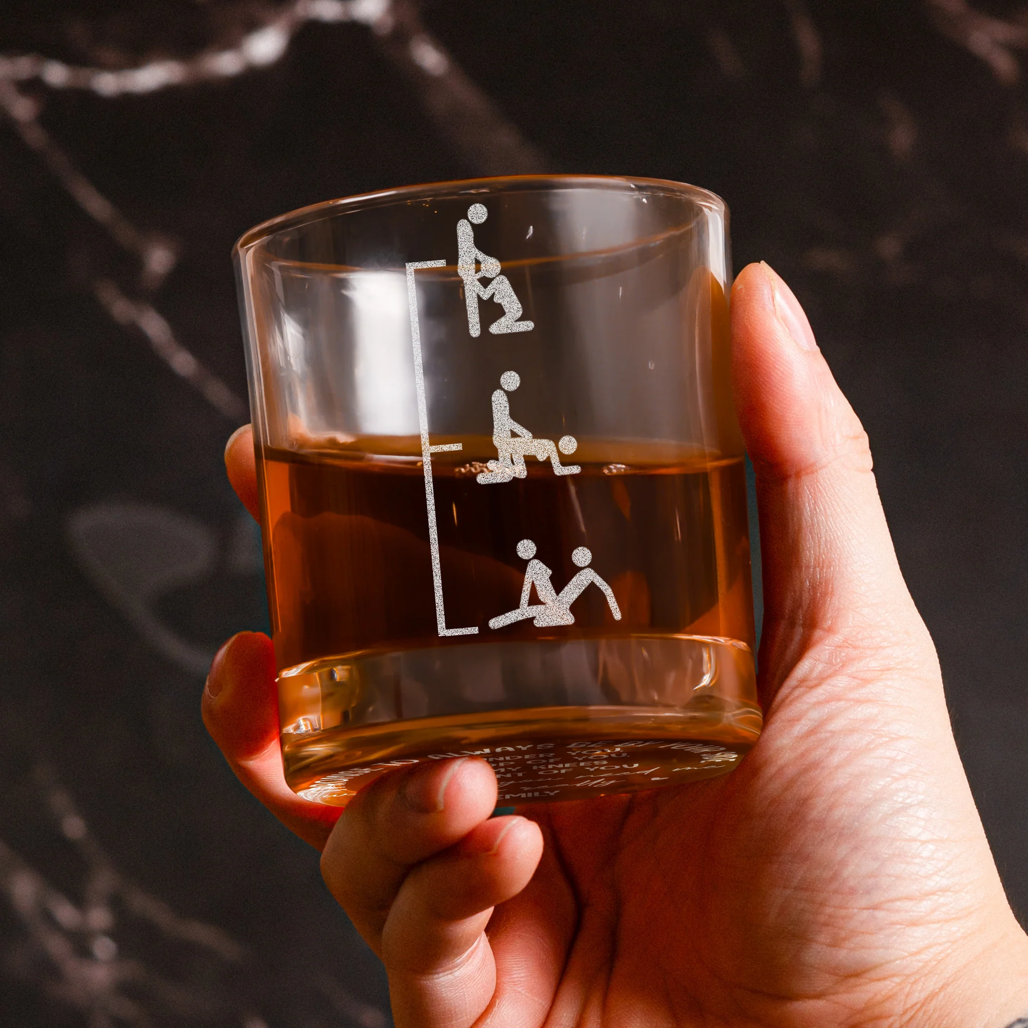 Naughty Gift For Husband, Boyfriend Customize With Hidden Message - Personalized Whiskey Glass - Image 4