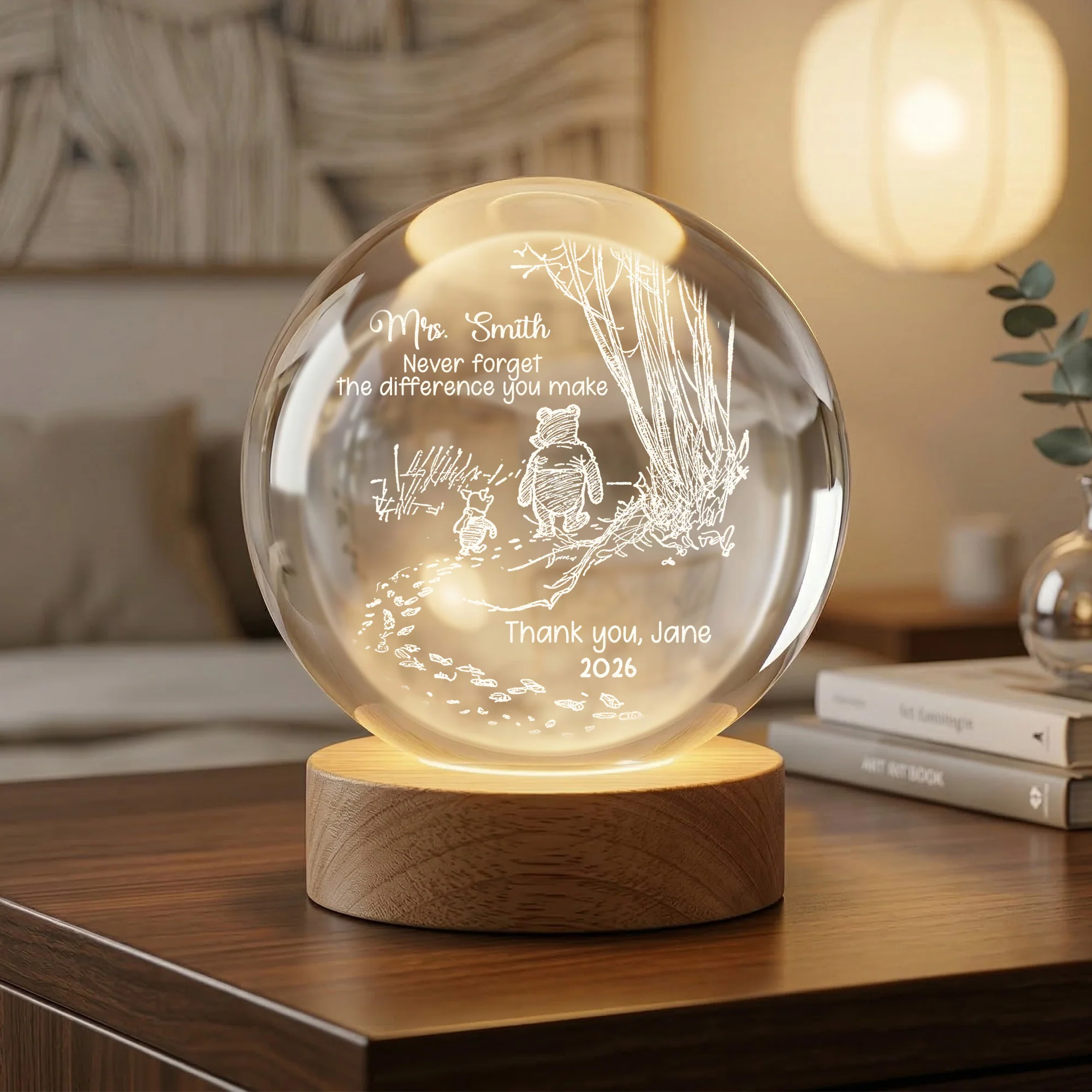 Never Forget The Difference You Make - Thank You Gift - Personalized Night Light - Image 2