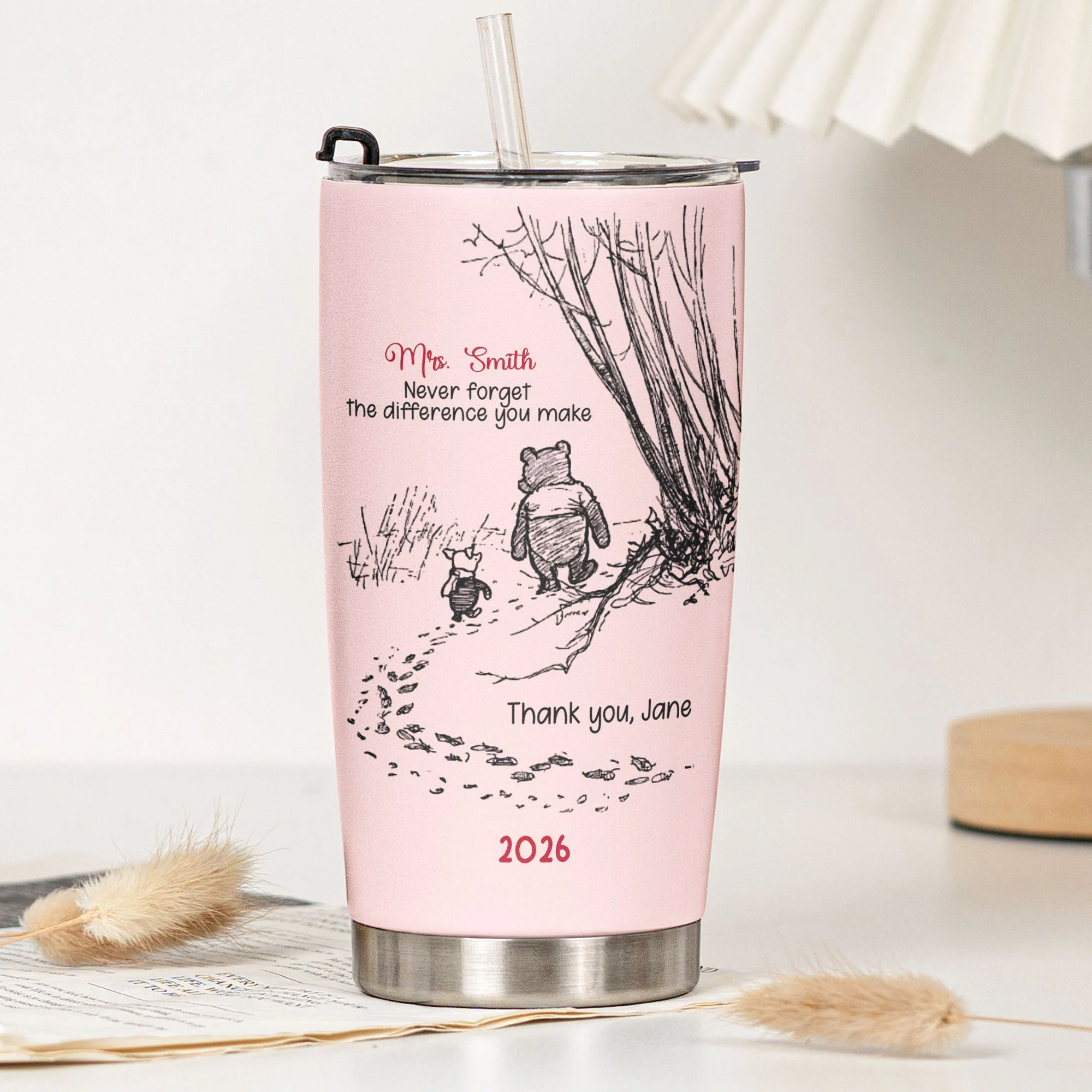 Never Forget The Difference You Make - Thank You Gift - Personalized Tumbler - Image 4
