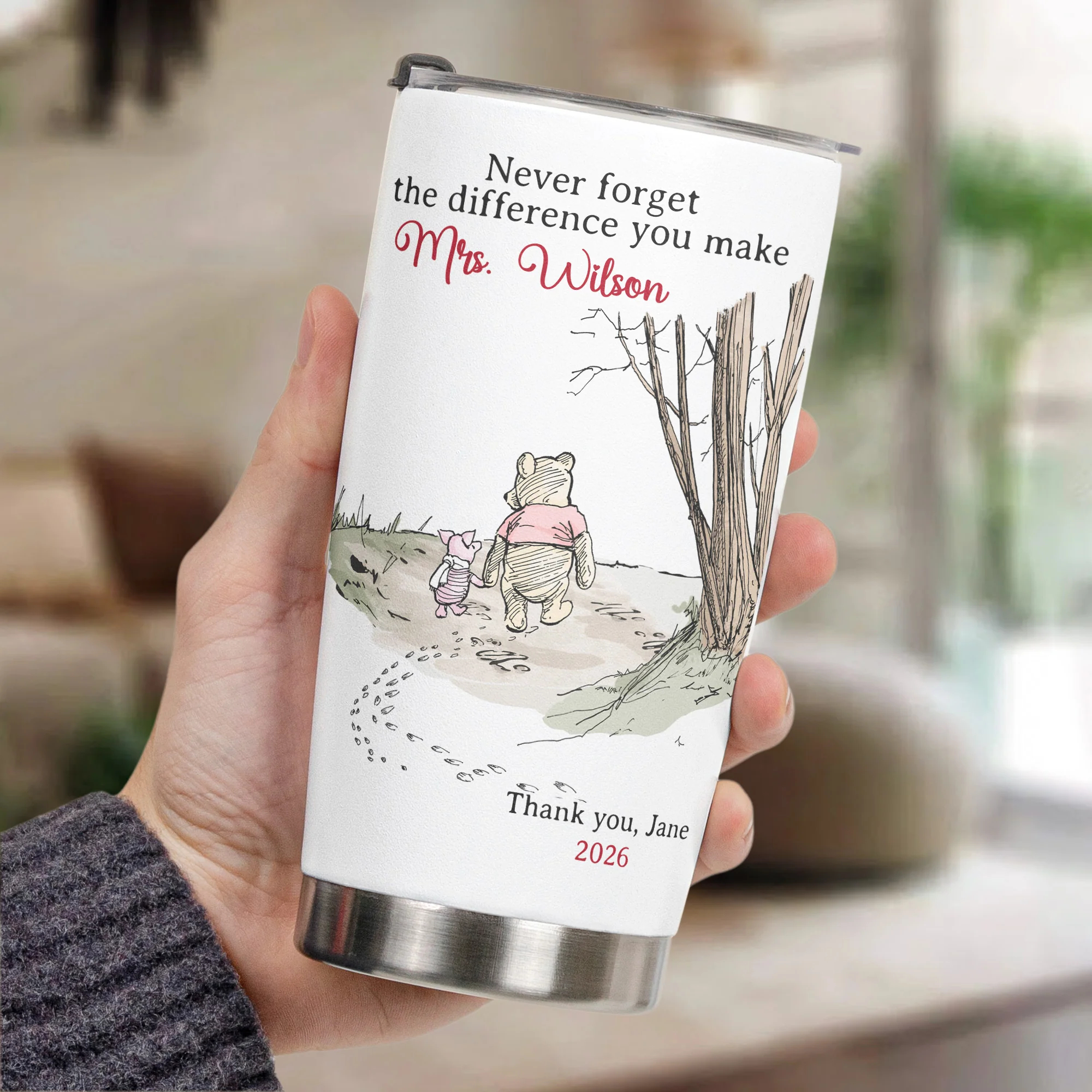 Never Forget The Difference You Make Thank You Teacher Gift - Personalized Tumbler - Image 4