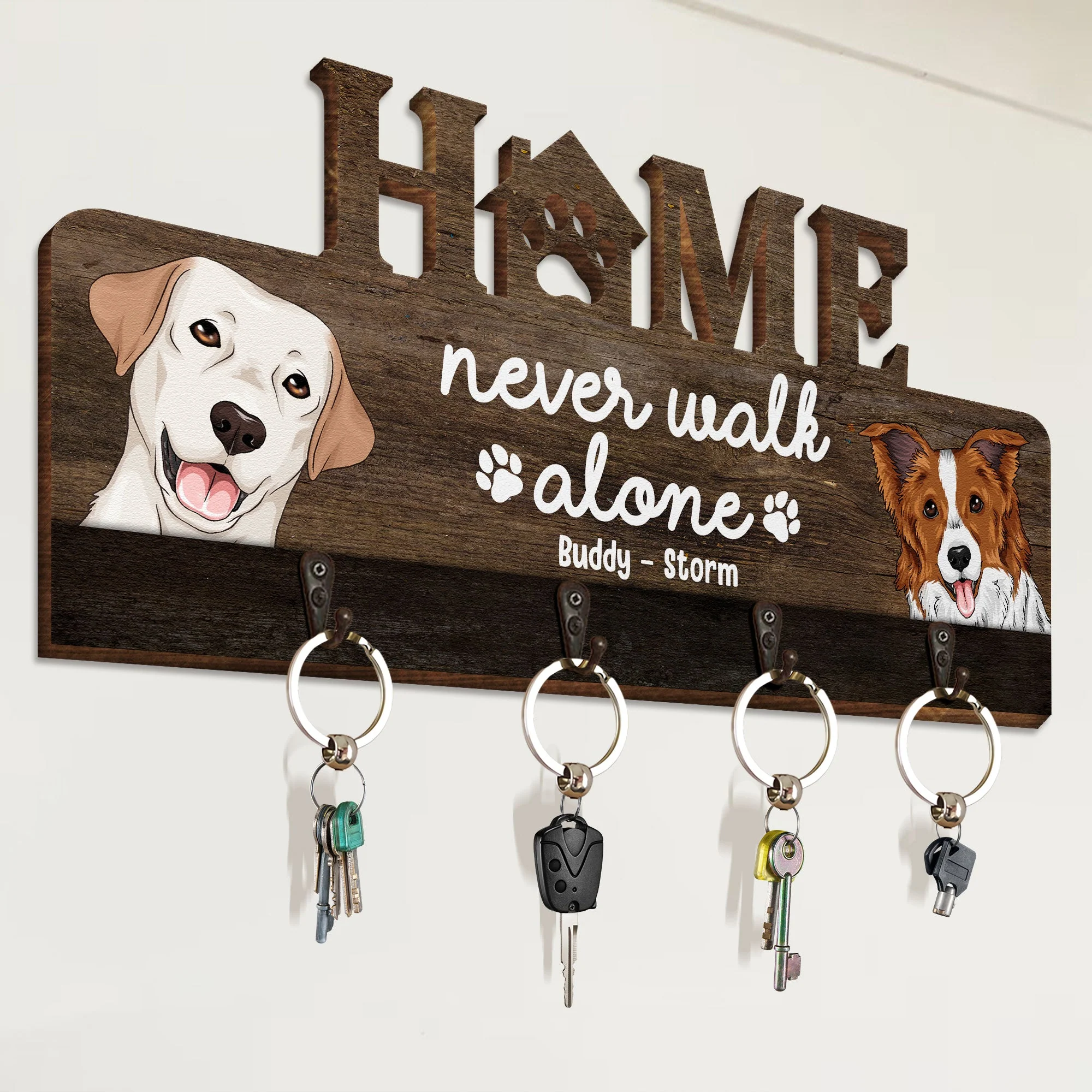 Never Walk Alone - Personalized Key Holder - Image 3