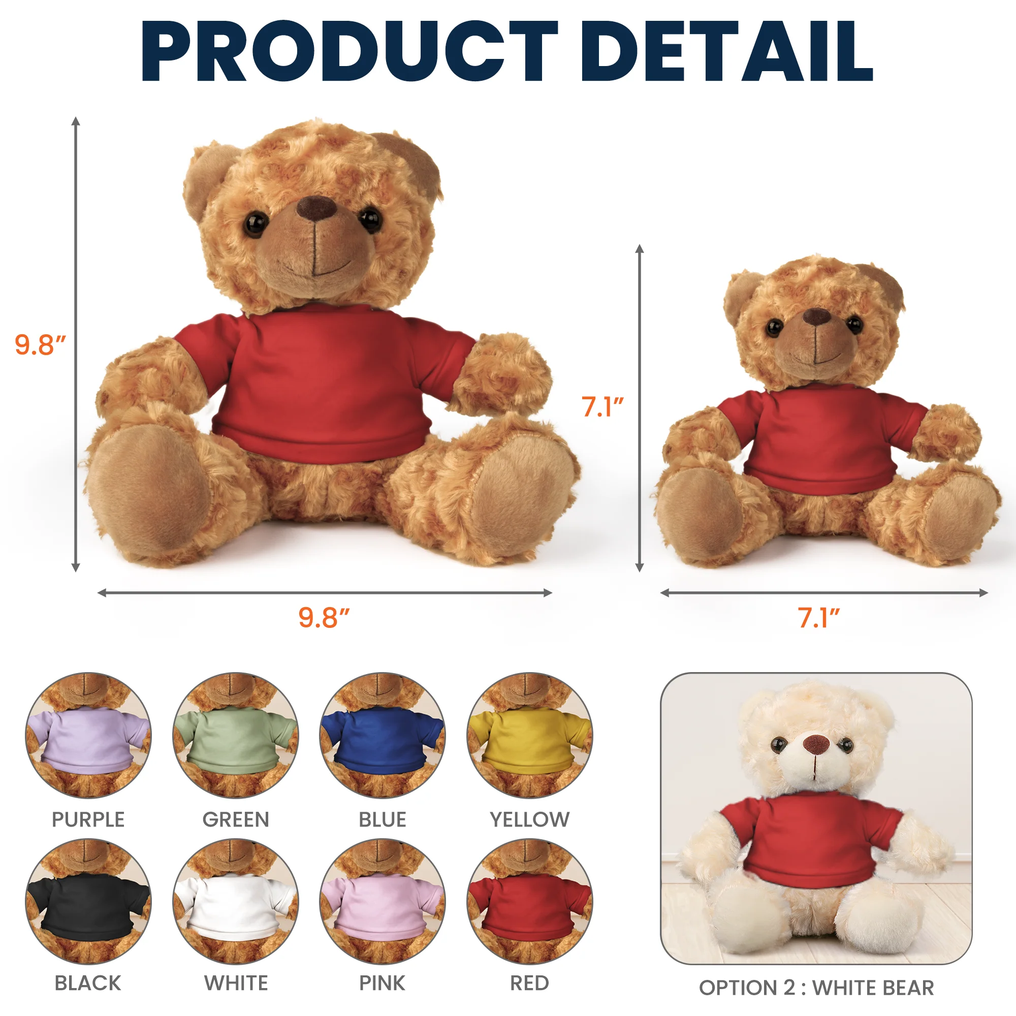 New Mom First Mother's Day First Time Mom Gift - Teddy Bear With Personalized Photo Shirt - Image 6
