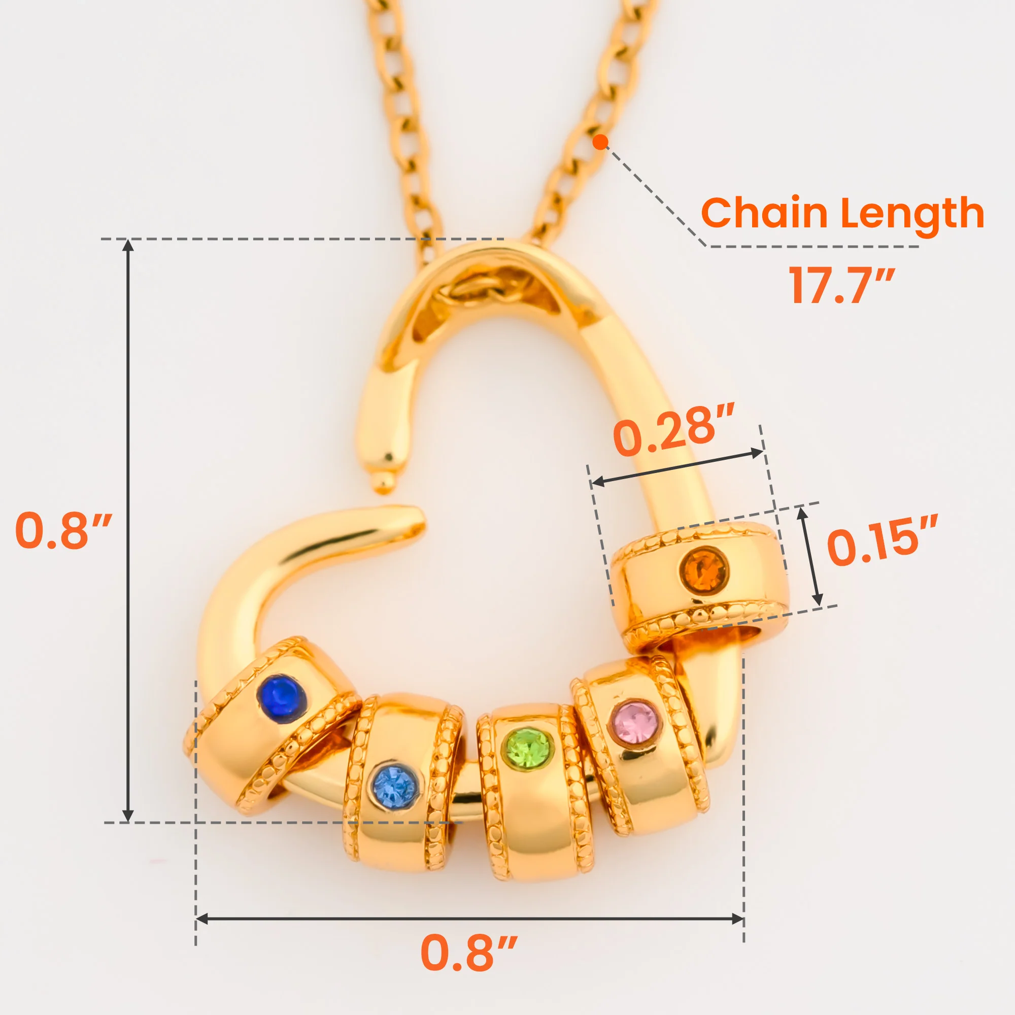 New Mom Gift - Personalized Birthstone Name Necklace With Heart Pendant - Image 7