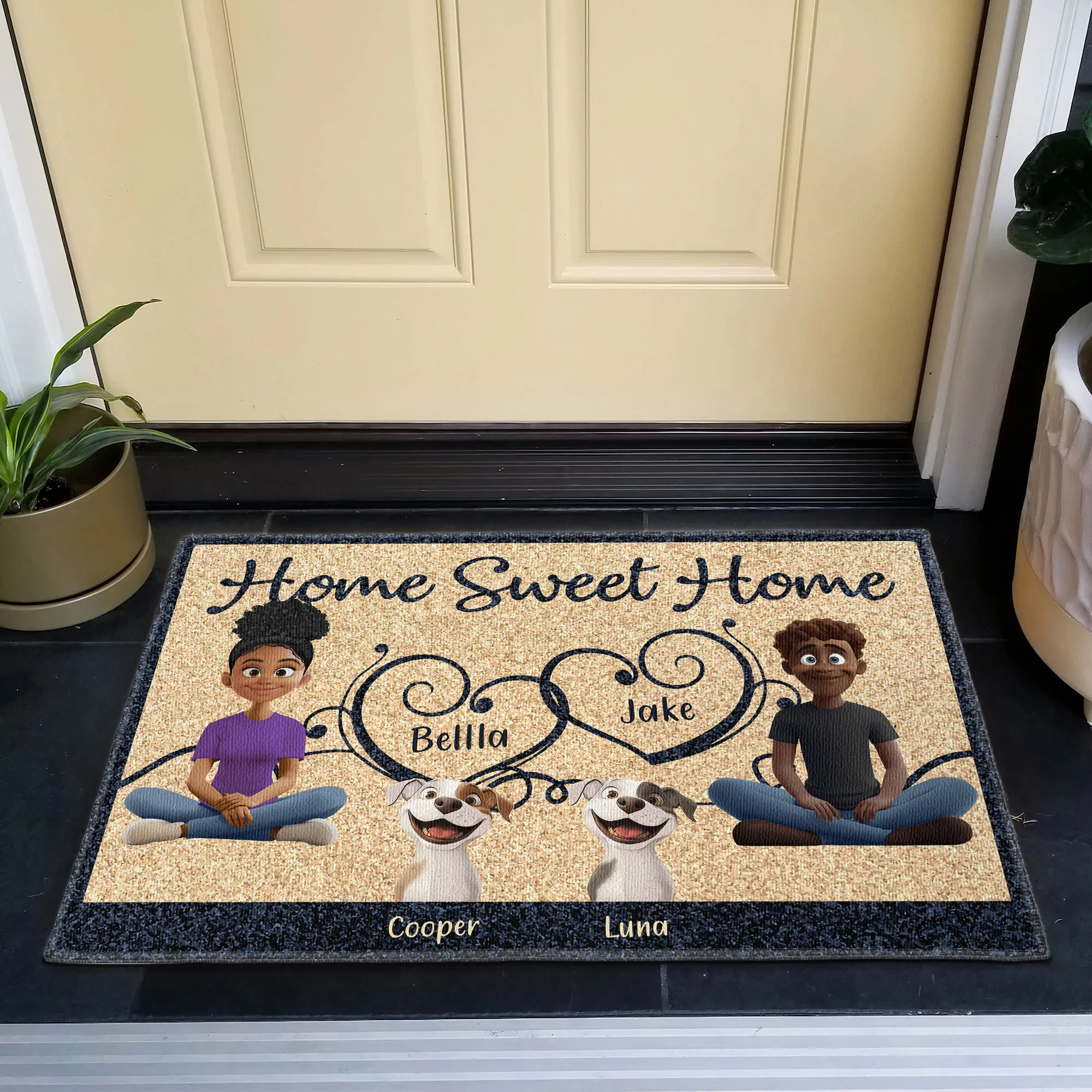 New Style Home Decor Dog Lovers Cat Lovers - Personalized Doormat - Image 2