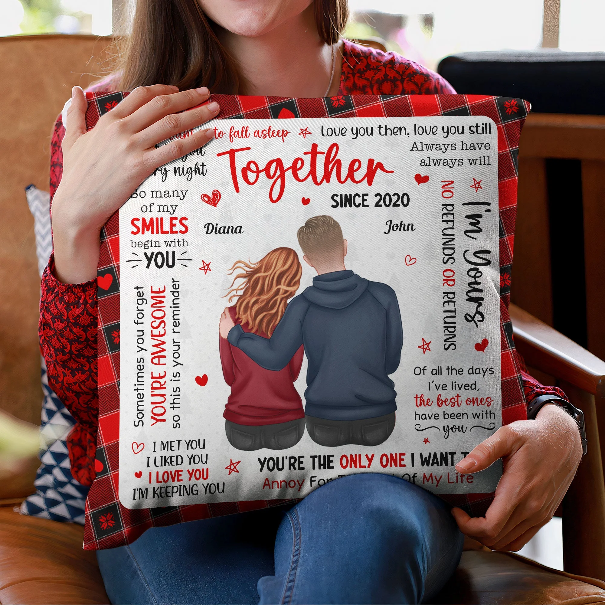 New Version I Met You I Liked You I Love You - Personalized Pillow (Insert Included) - Image 4