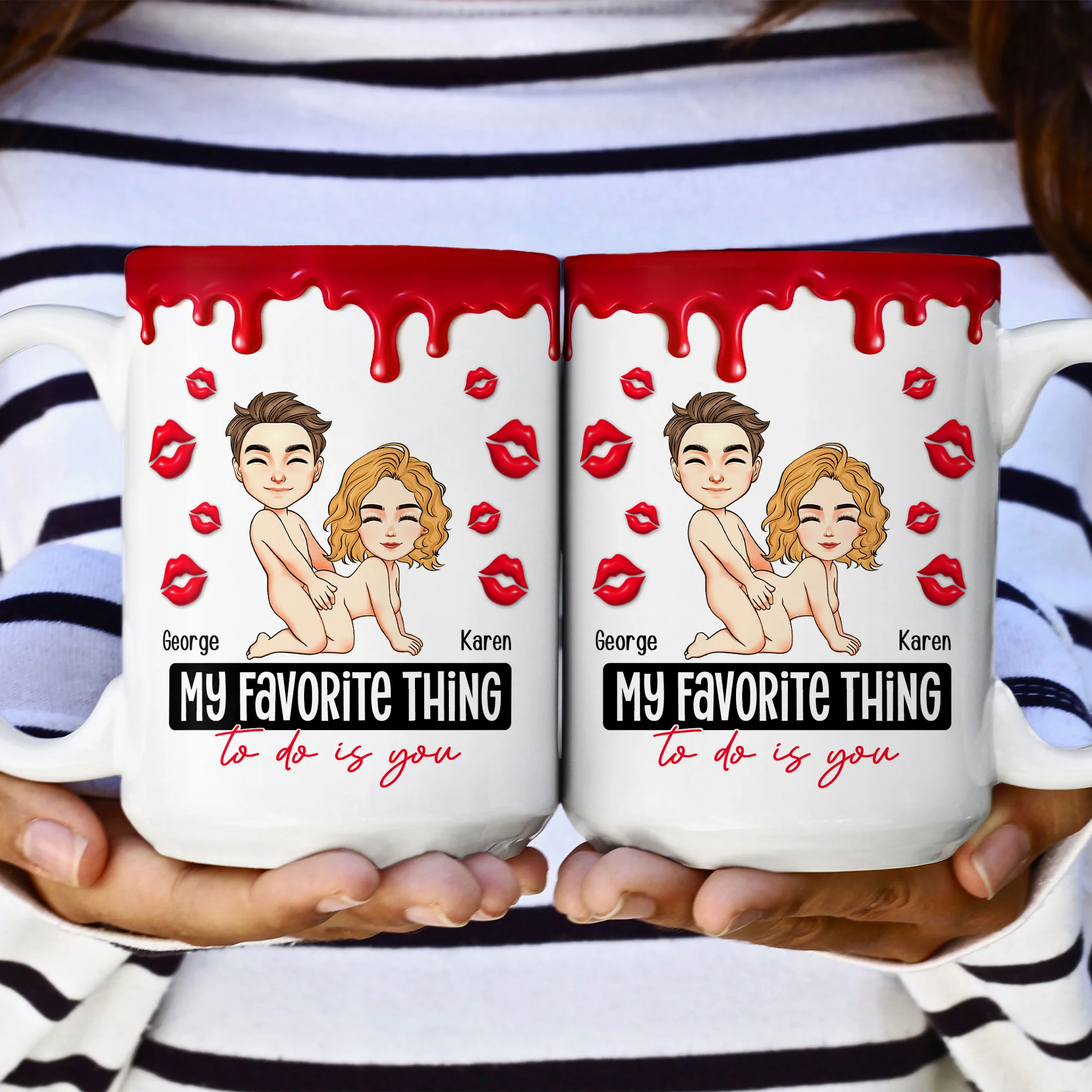 New Version My Favorite Thing To Do Is You - Personalized Mug - Image 6