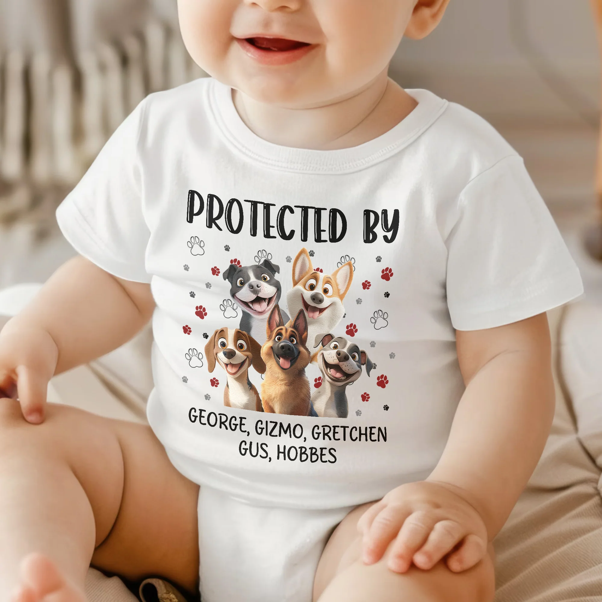 New Version Protected By Baby Gift Newborn Gift - Personalized Baby Onesie - Image 2