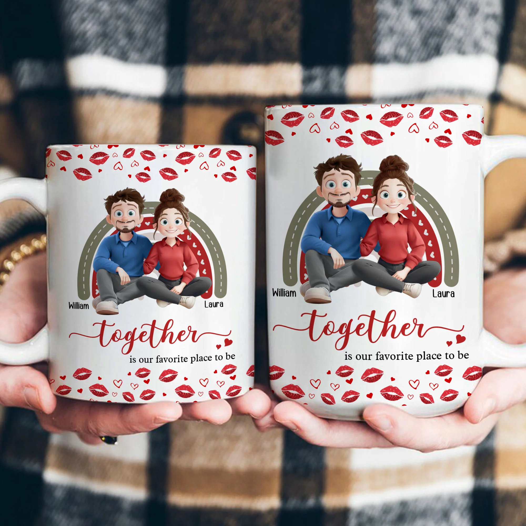 New Version Together Is Our Favorite Place To Be - Personalized Mug - Image 3