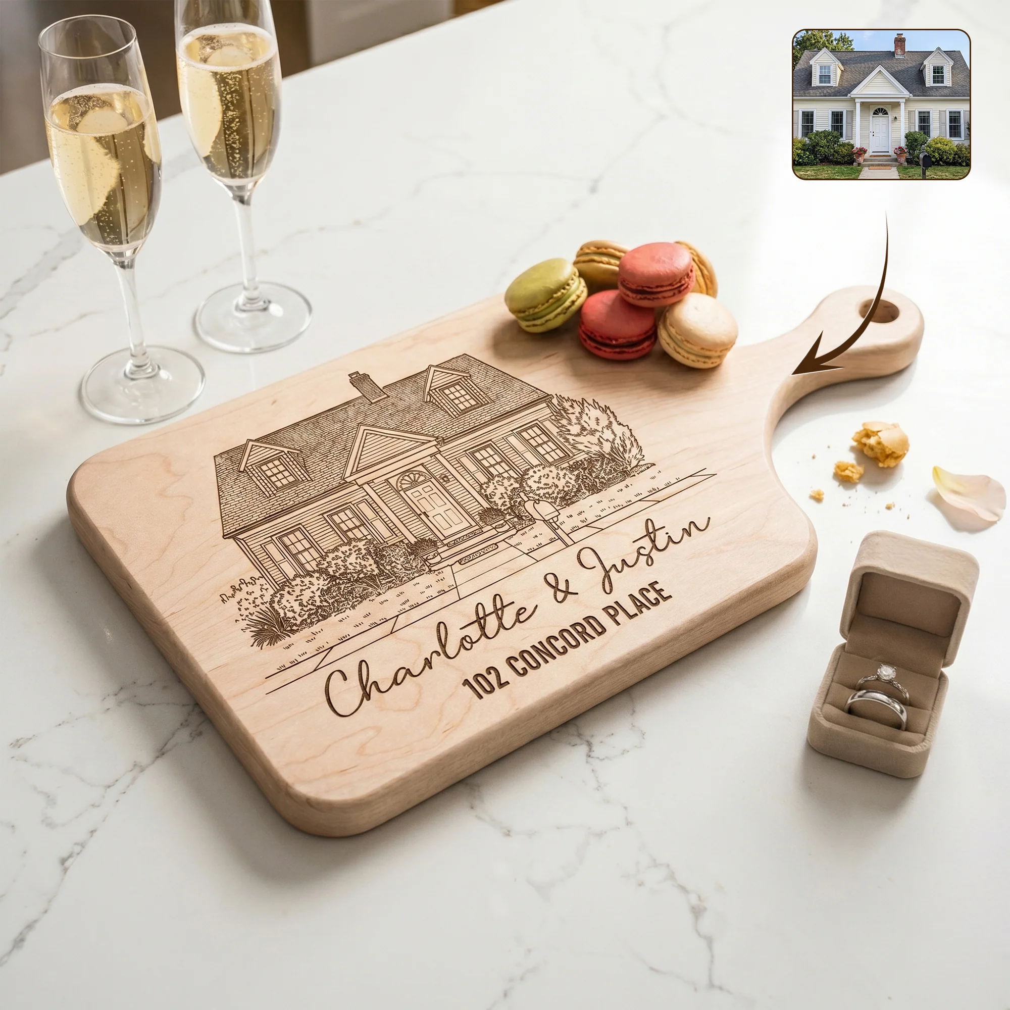 Newlywed Gift New Home Gift Anniversary Gift For Couple - Personalized Cutting Board