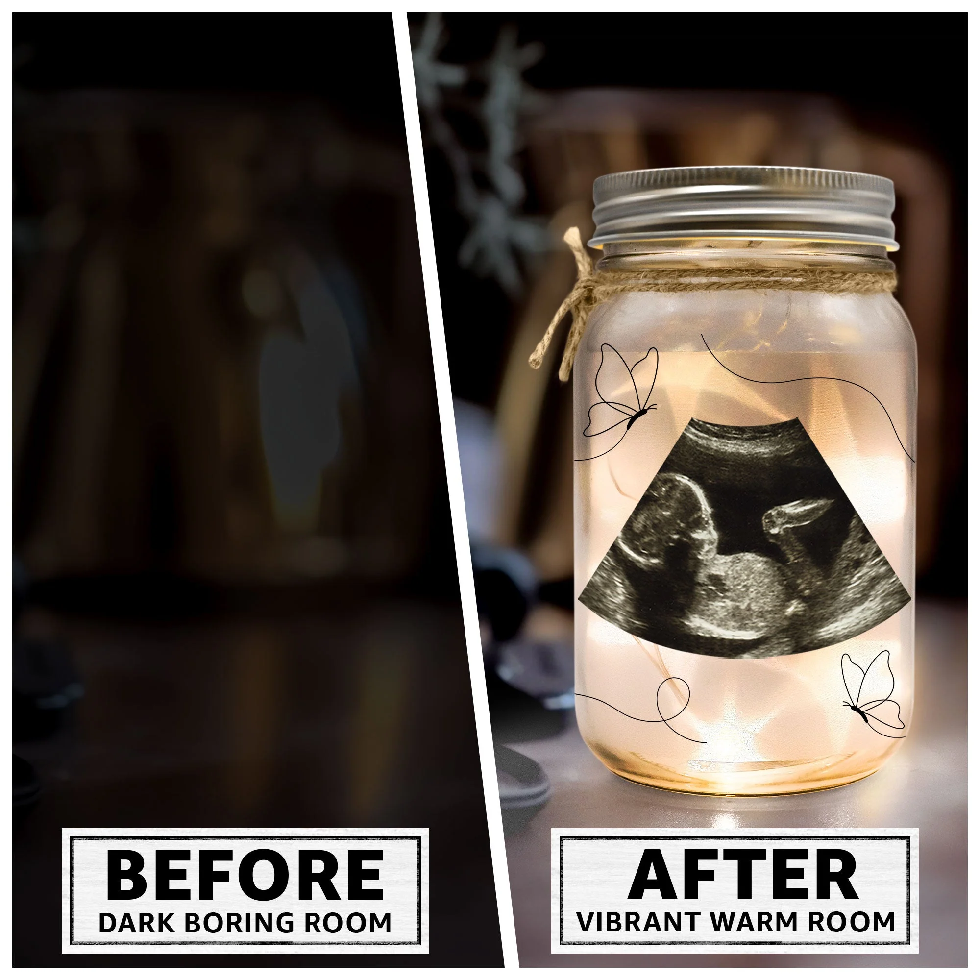 Next Mother's Day I'll Be Snuggled In Your Arms - Personalized Mason Jar Light - Image 5