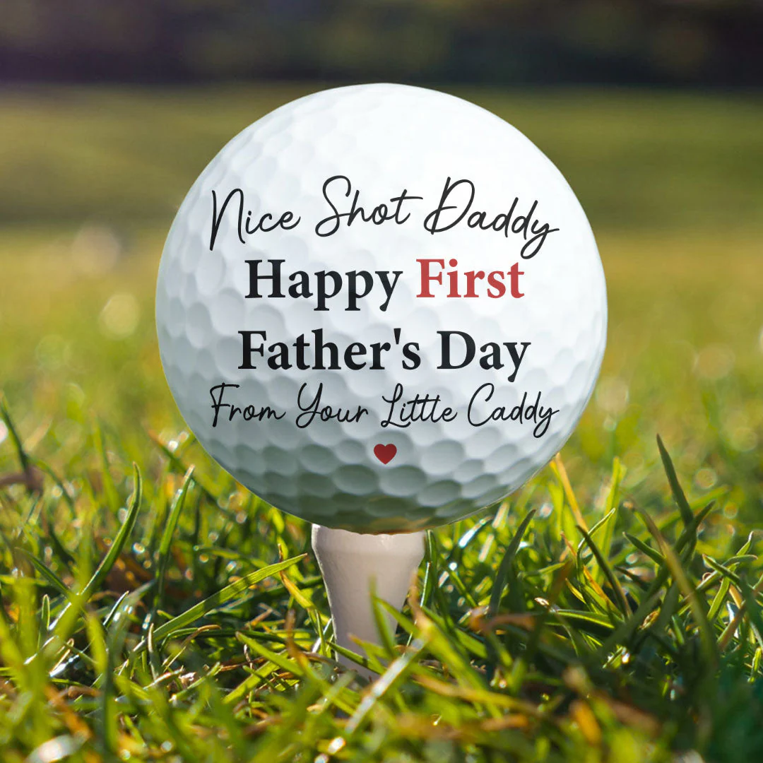 Nice Shot Daddy Happy First Father's Day Golfers - Personalized Golf Ball - Image 4