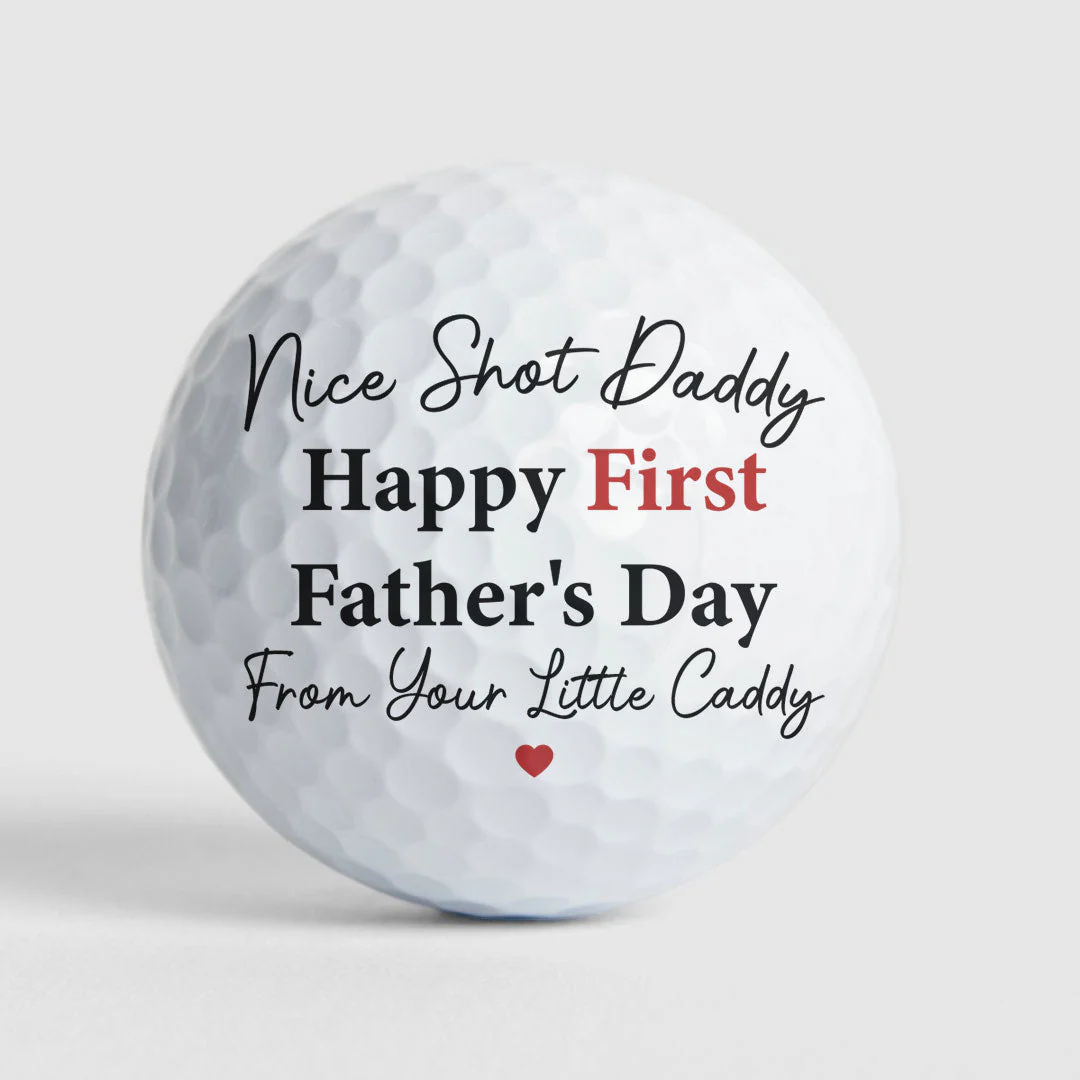 Nice Shot Daddy Happy First Father's Day Golfers - Personalized Golf Ball - Image 8