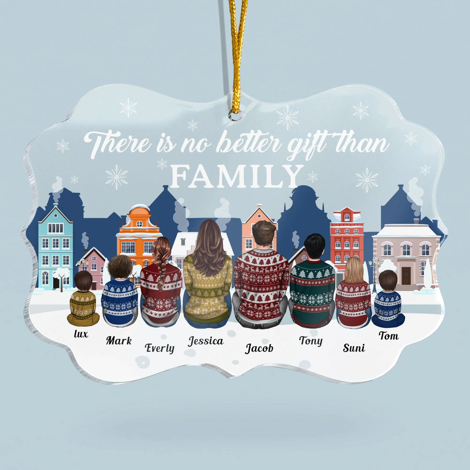 No Greater Gift Than The Love In Family - Personalized Acrylic Ornament - Christmas, Heartwarming Gift For Family, Mom, Dad, Grandparents, Daughter & Son - Image 2