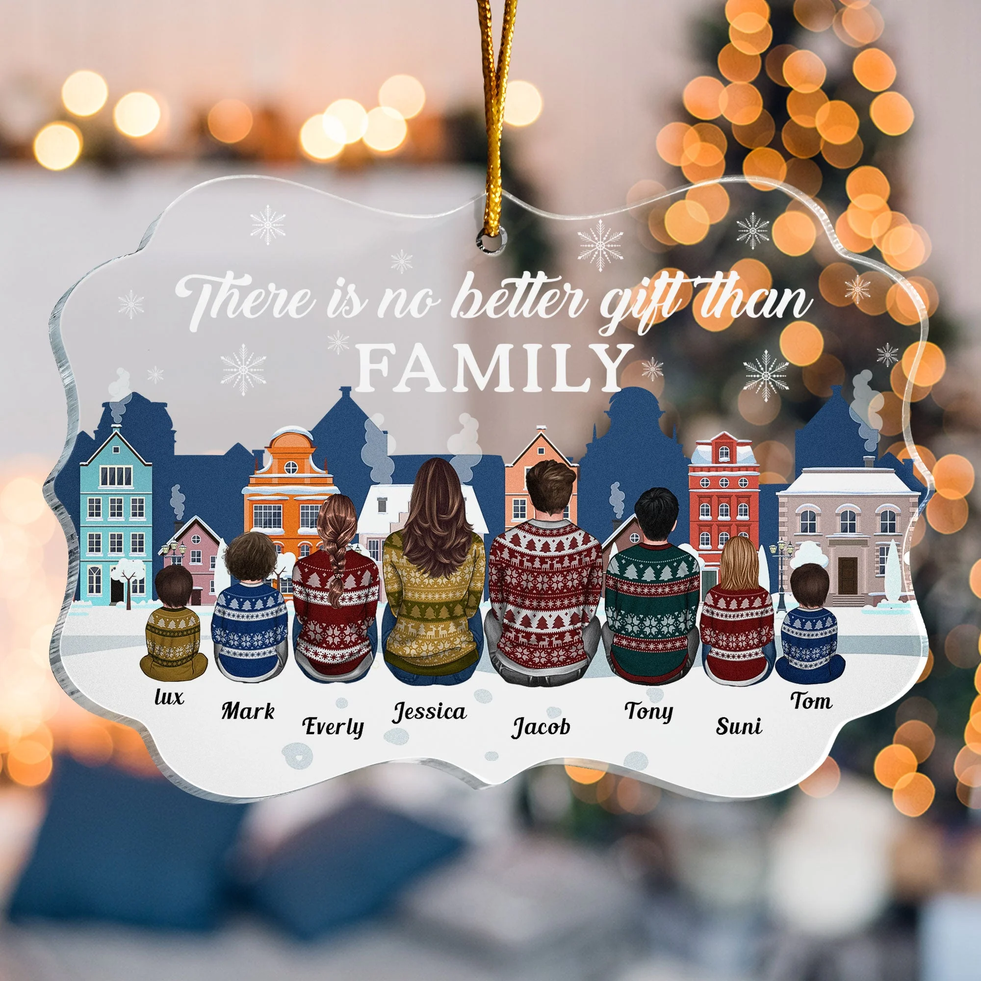 No Greater Gift Than The Love In Family - Personalized Acrylic Ornament - Christmas, Heartwarming Gift For Family, Mom, Dad, Grandparents, Daughter & Son - Image 5
