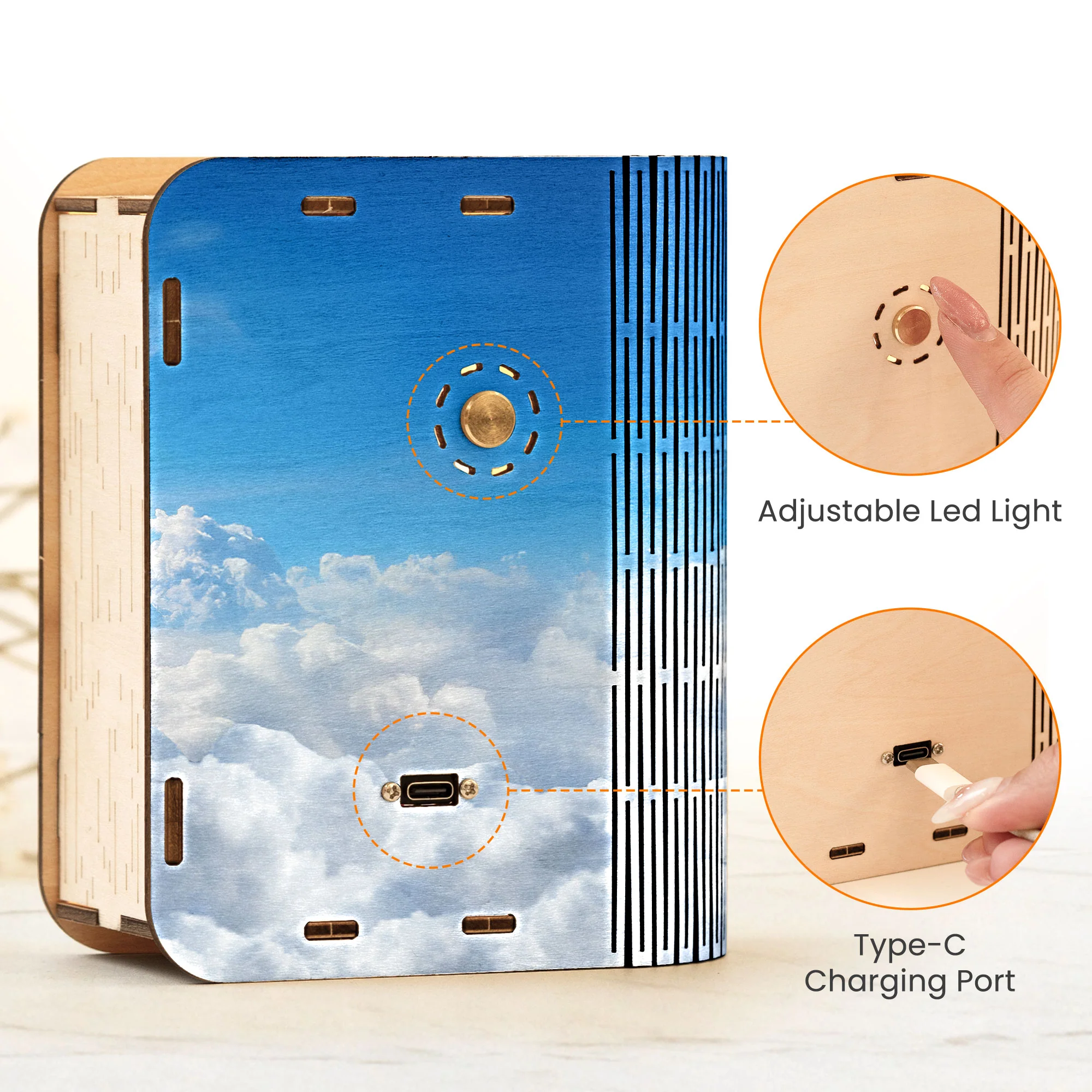 No Longer By My Side - Personalized 3D Wooden Puzzle Photo Night Light - Image 5