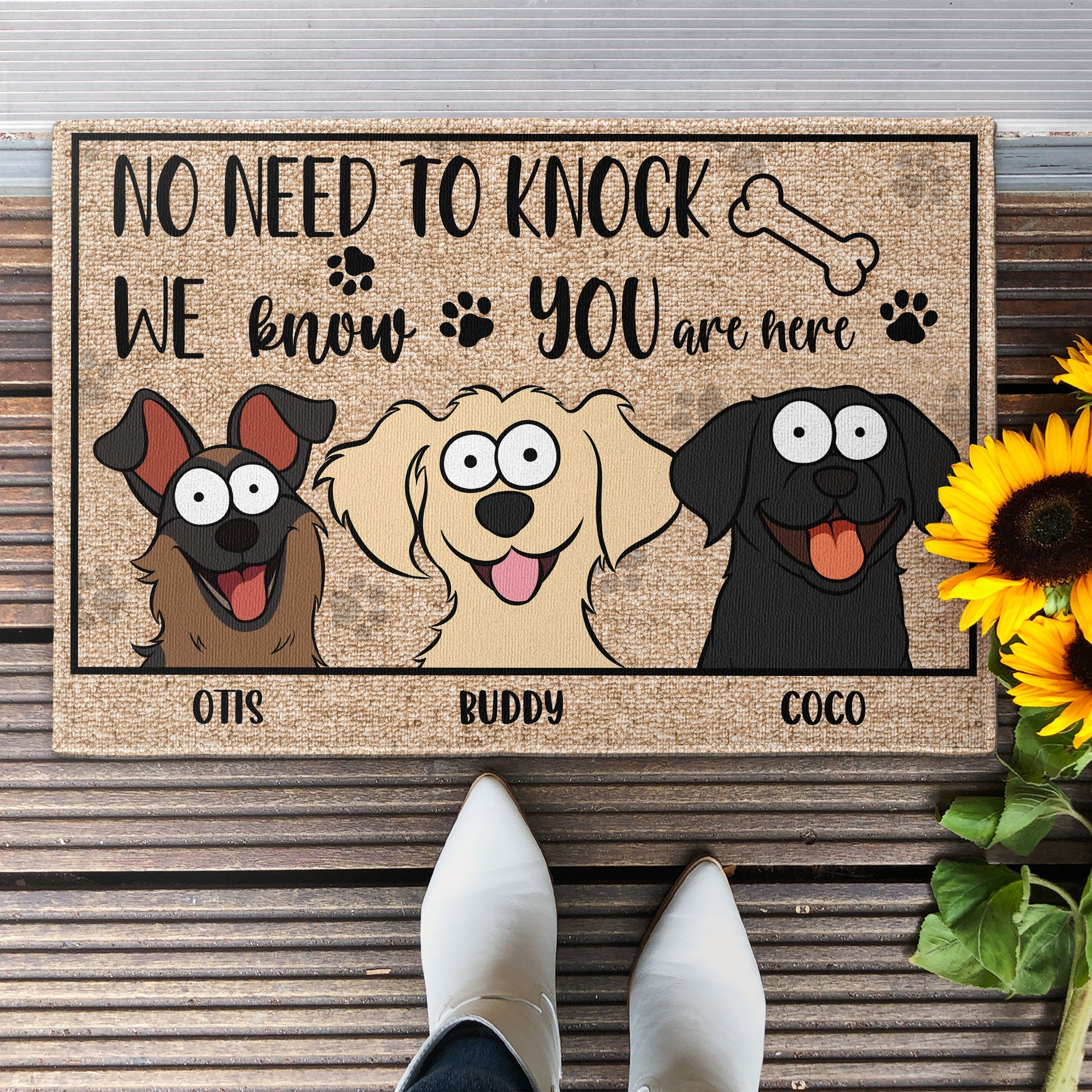 No Need To Knock We Know You Are Here - Personalized Doormat - Image 2