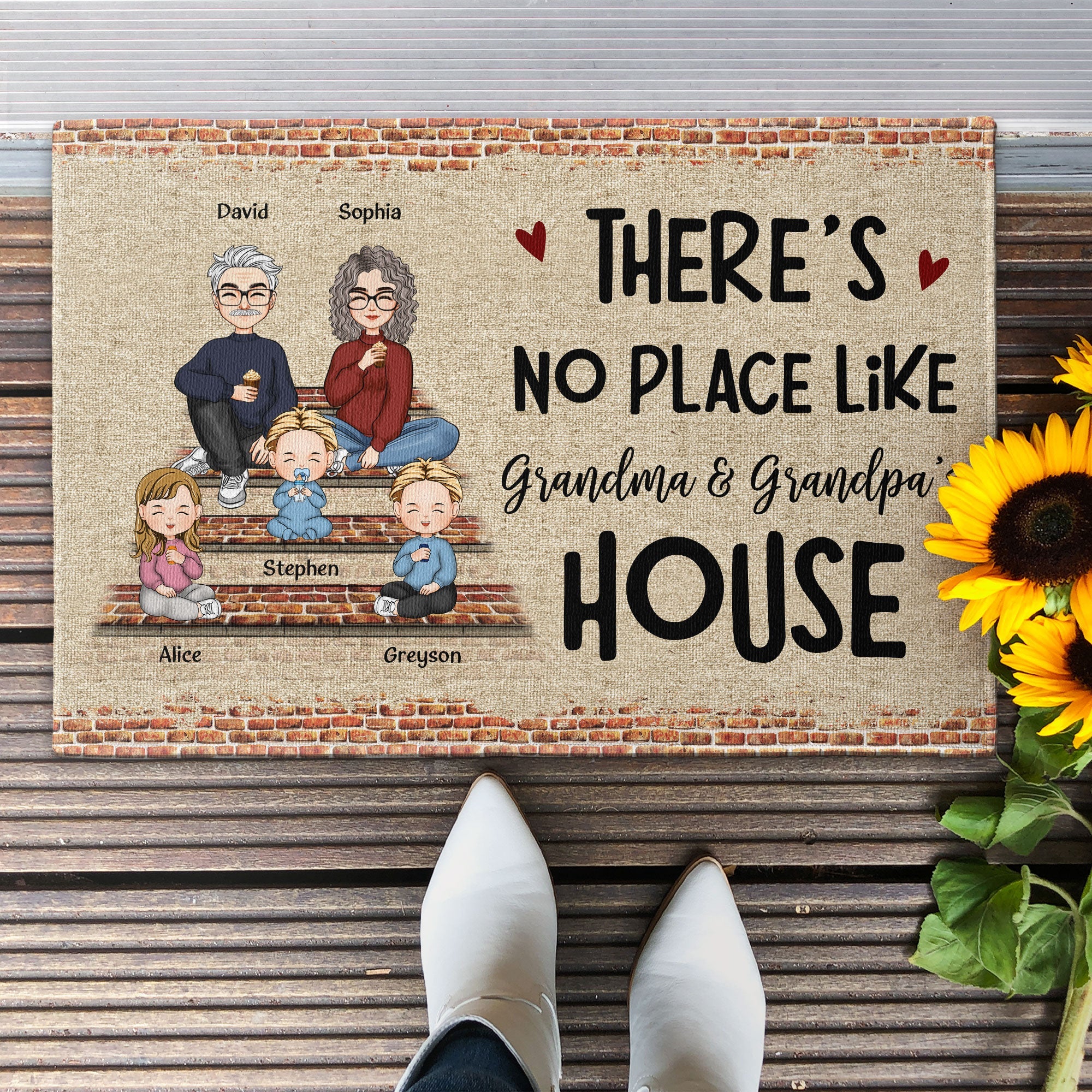 No Place Like Grandma & Grandpa's House - Personalized Doormat - Image 2