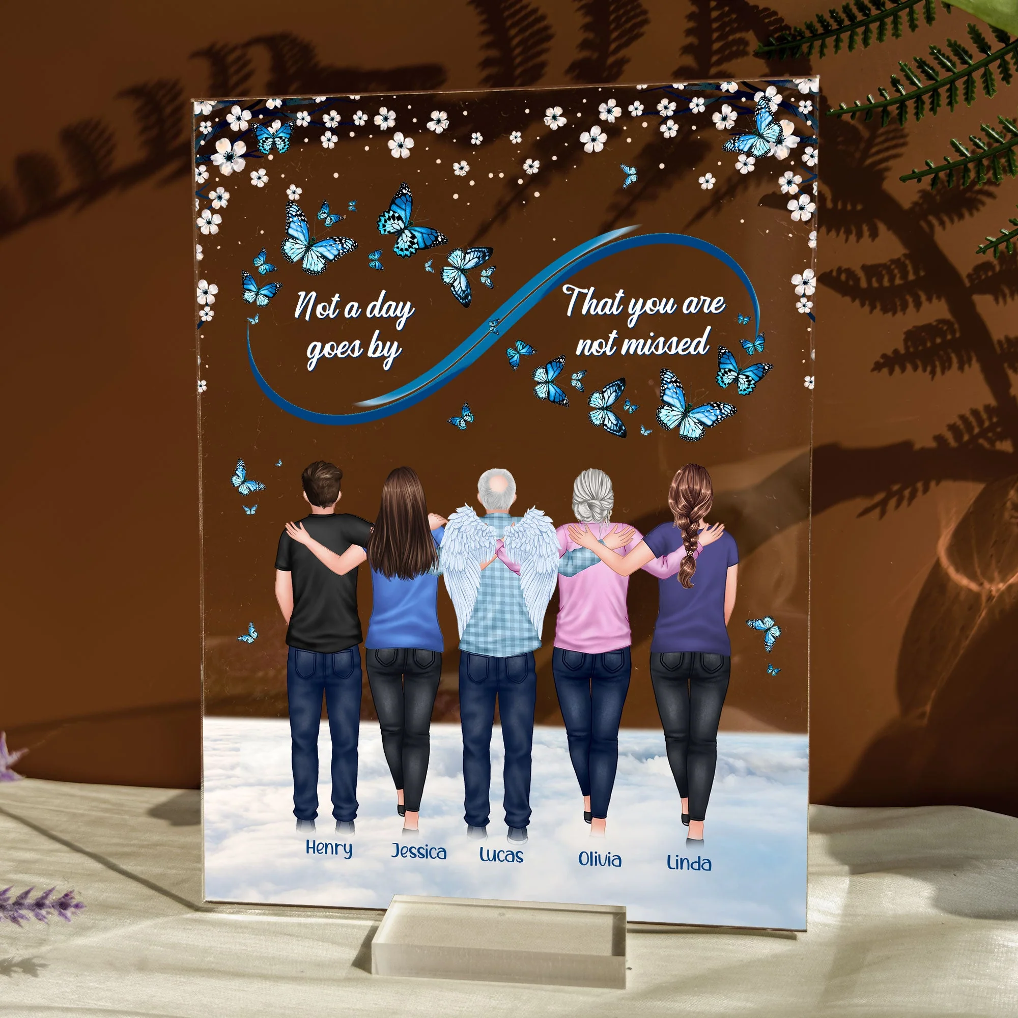 Not A Day Goes By That You Are Not Missed Memorial - Personalized Acrylic Plaque
