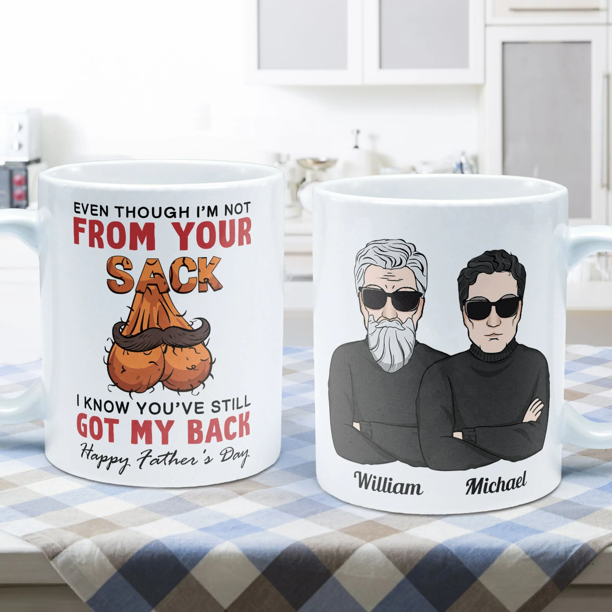 Not From Your Sack - Personalized Mug - Birthday, Christmas, Funny, Father's Day Gift For Bonus Dad, Step Dad, Dad, Father, Papa - Image 3