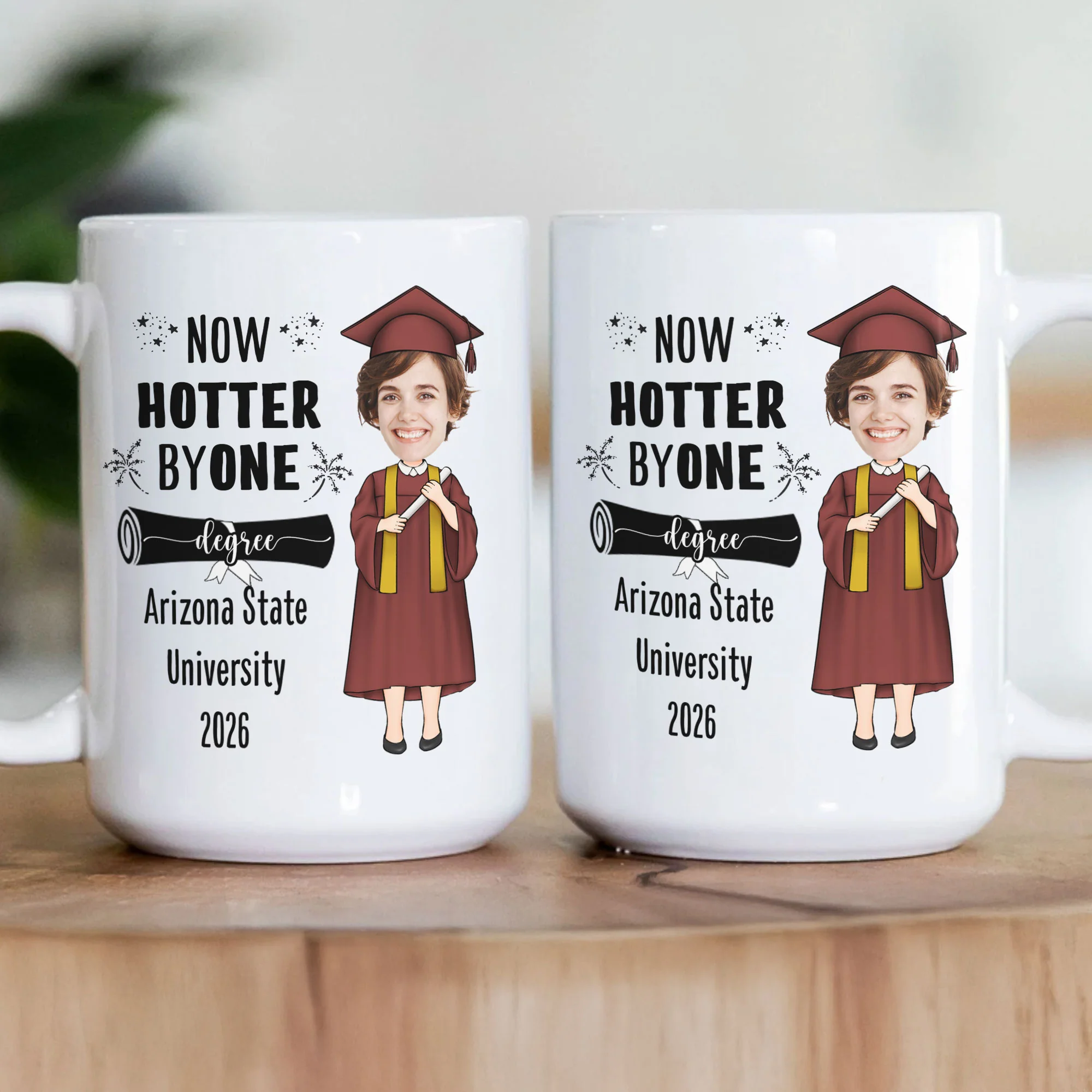 Now Hotter By One Degree - Personalized Photo Mug - Image 4