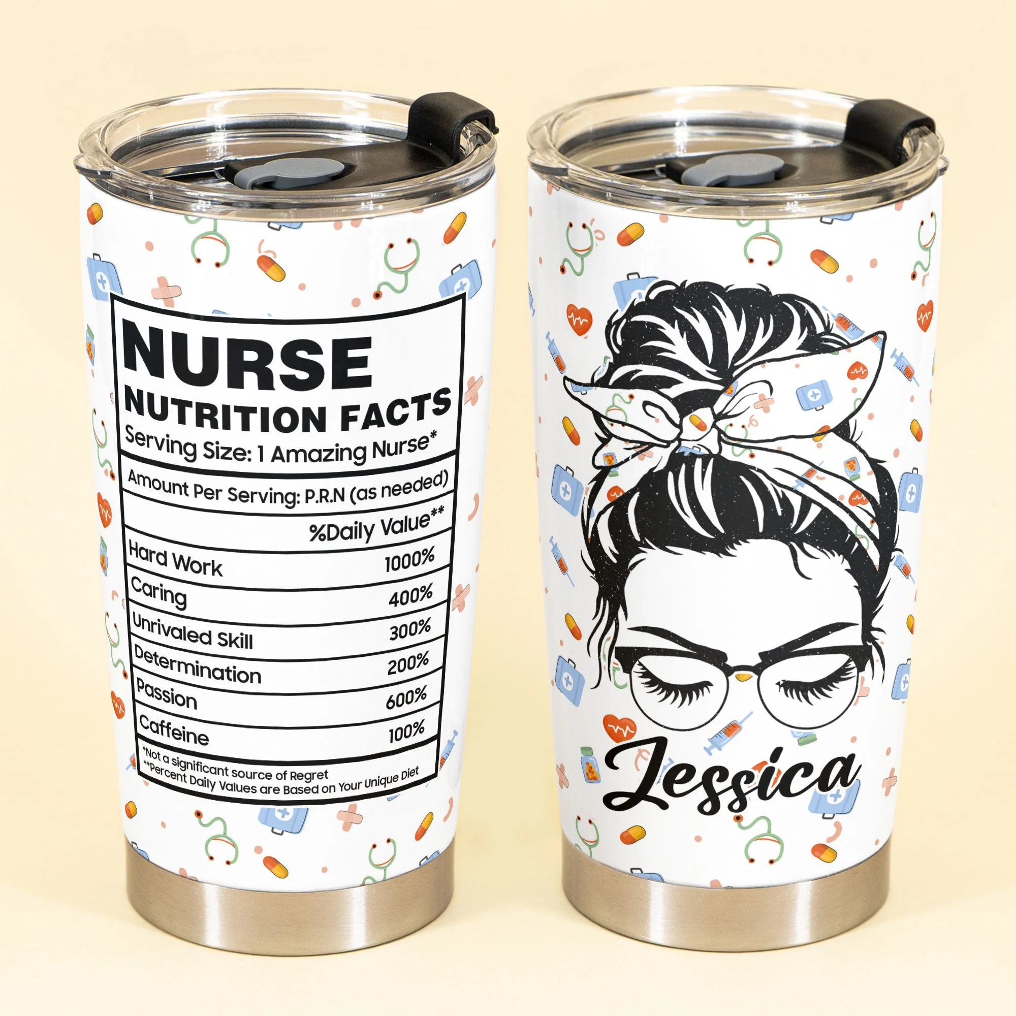 Nurse Life - Personalized Tumbler Cup - Birthday, Loving Gift For Nurse, Doctor, Medical Staff, Colleagues - Image 2