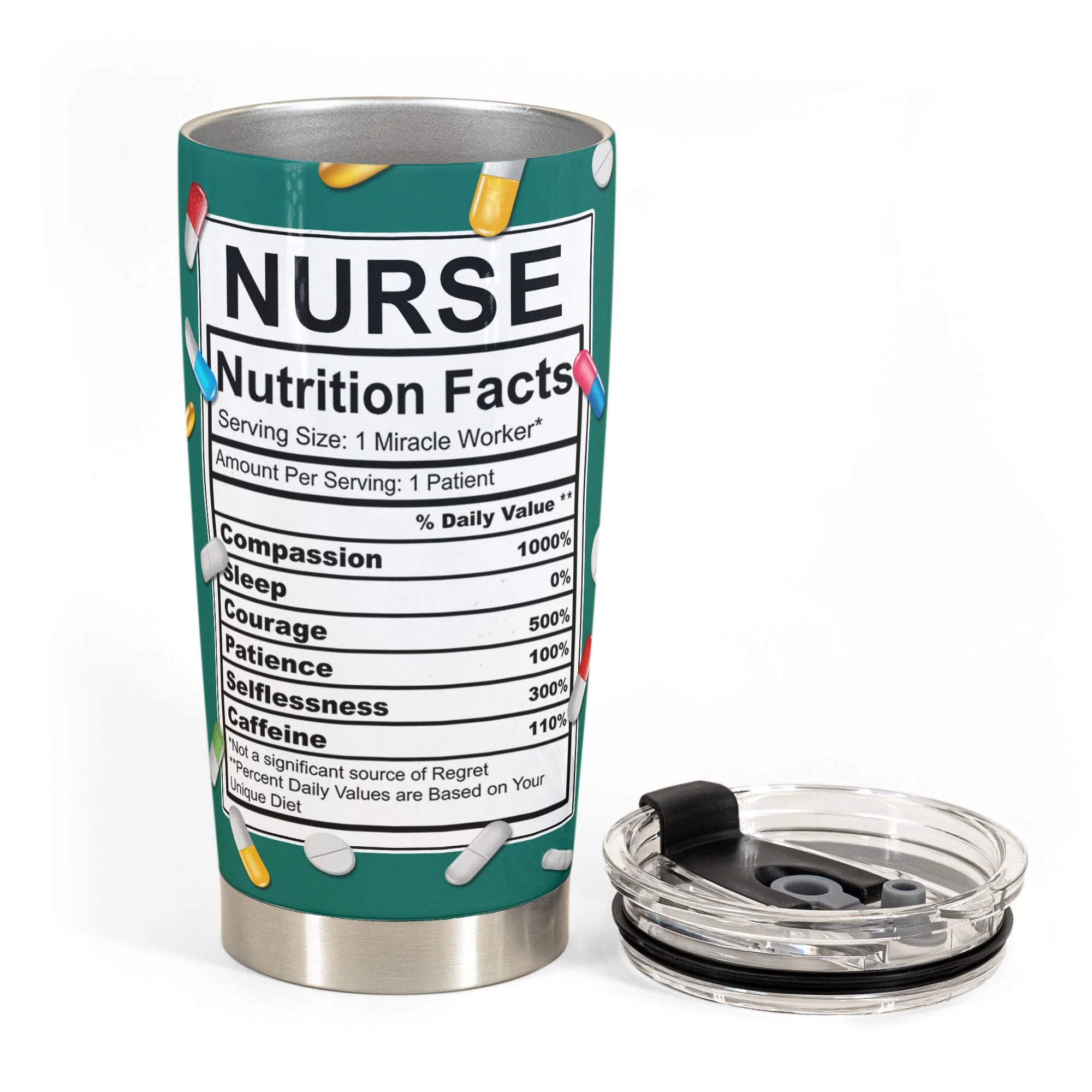 Nurse Nutrition Facts New Version - Personalized Tumbler Cup - Image 4
