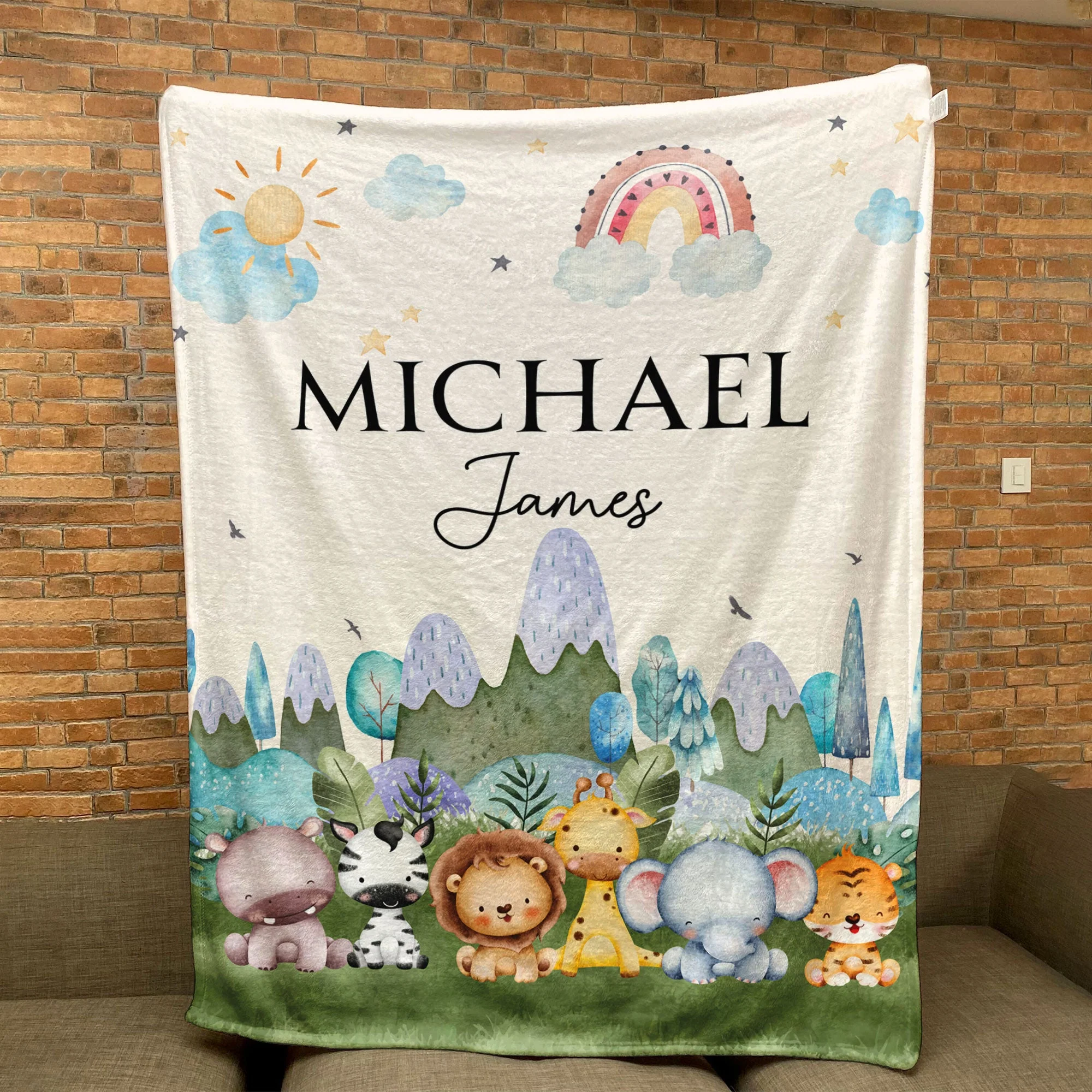 Nursery Room Decor - Personalized Baby Blanket - Image 6
