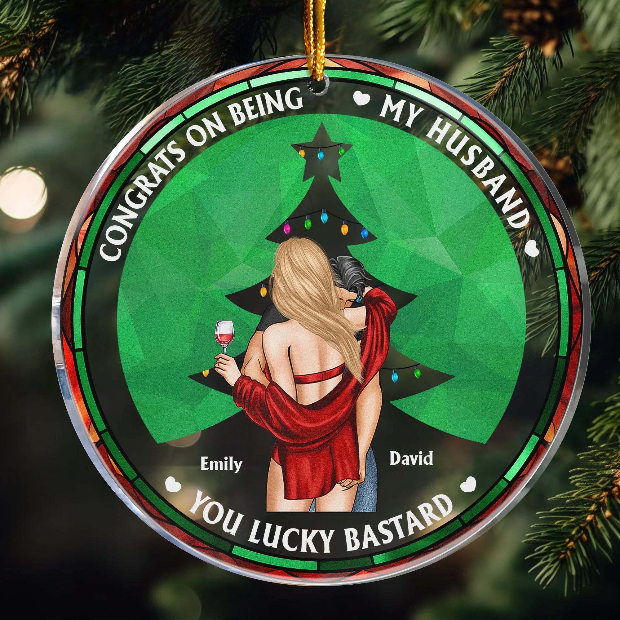 Of All The Weird Things I've Found Online Couple - Personalized Acrylic Ornament - Image 2