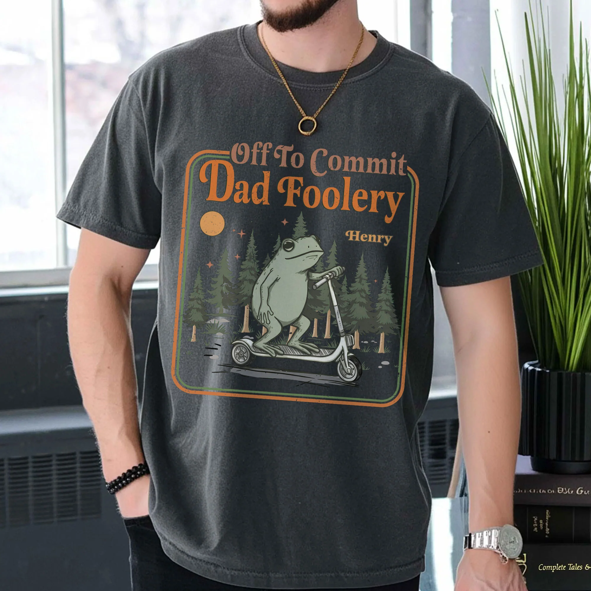 Off To Commit Dad Foolery Humor Gift For Him - Personalized Shirt - Image 2