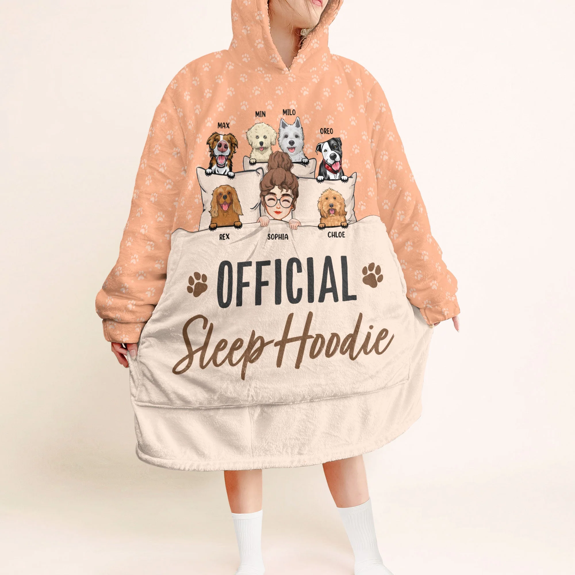 Offcial Sleep Hoodie - Personalized Oversized Blanket Hoodie - Image 3
