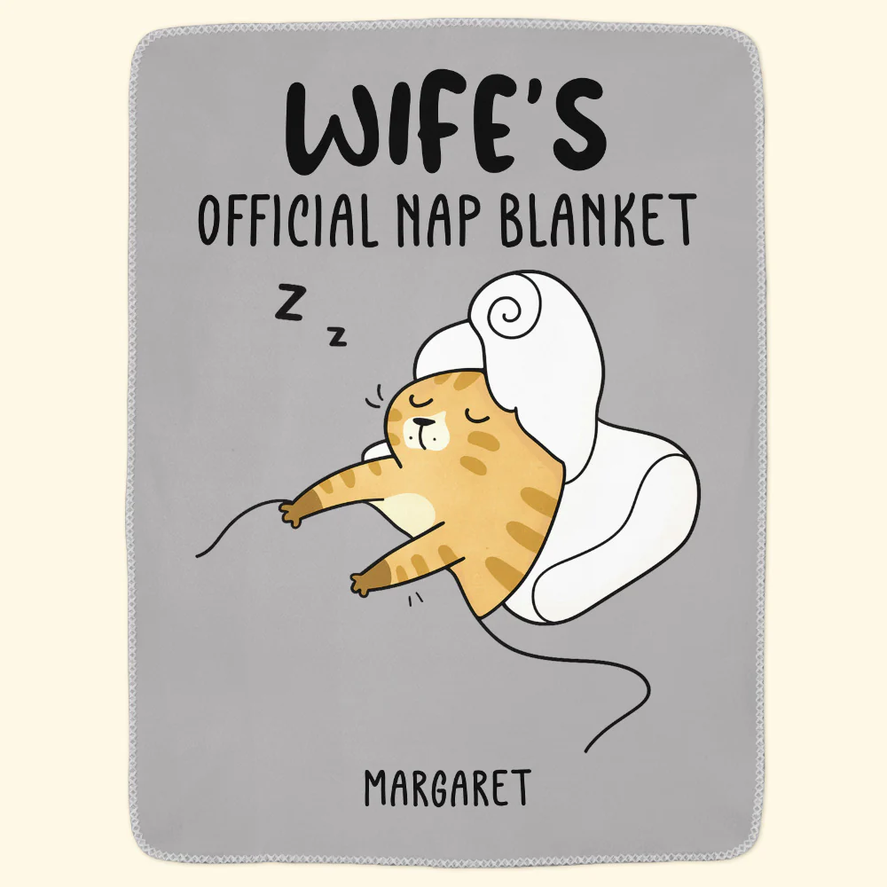 Official Nap Blanket Funny Gift For Wife Gift For Her - Personalized Blanket - Image 2