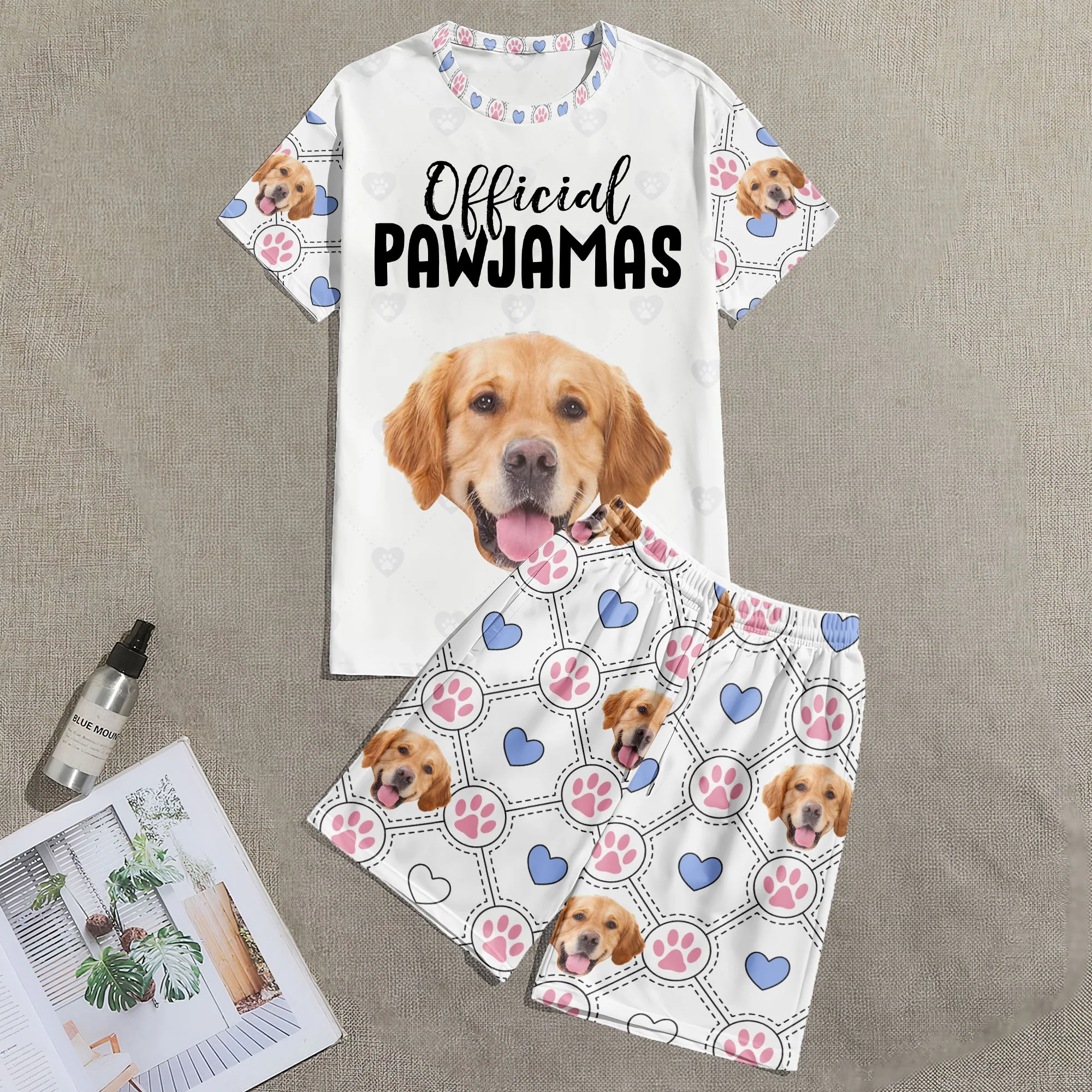 Official Pawjamas - Personalized Photo Pajama Shorts Set - Image 2